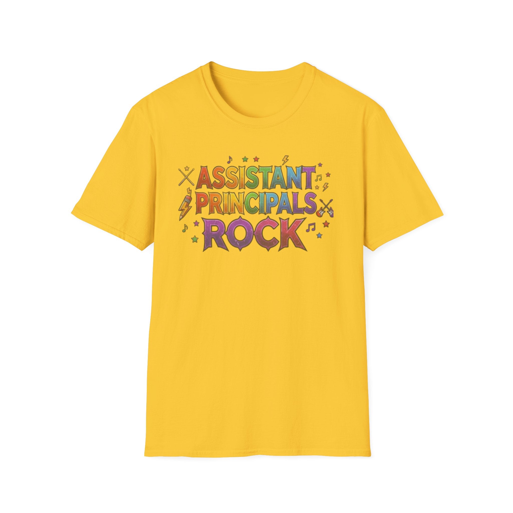 Assistant Principals Rock T-Shirt — Colorful Retro School Leader Appreciation Tee