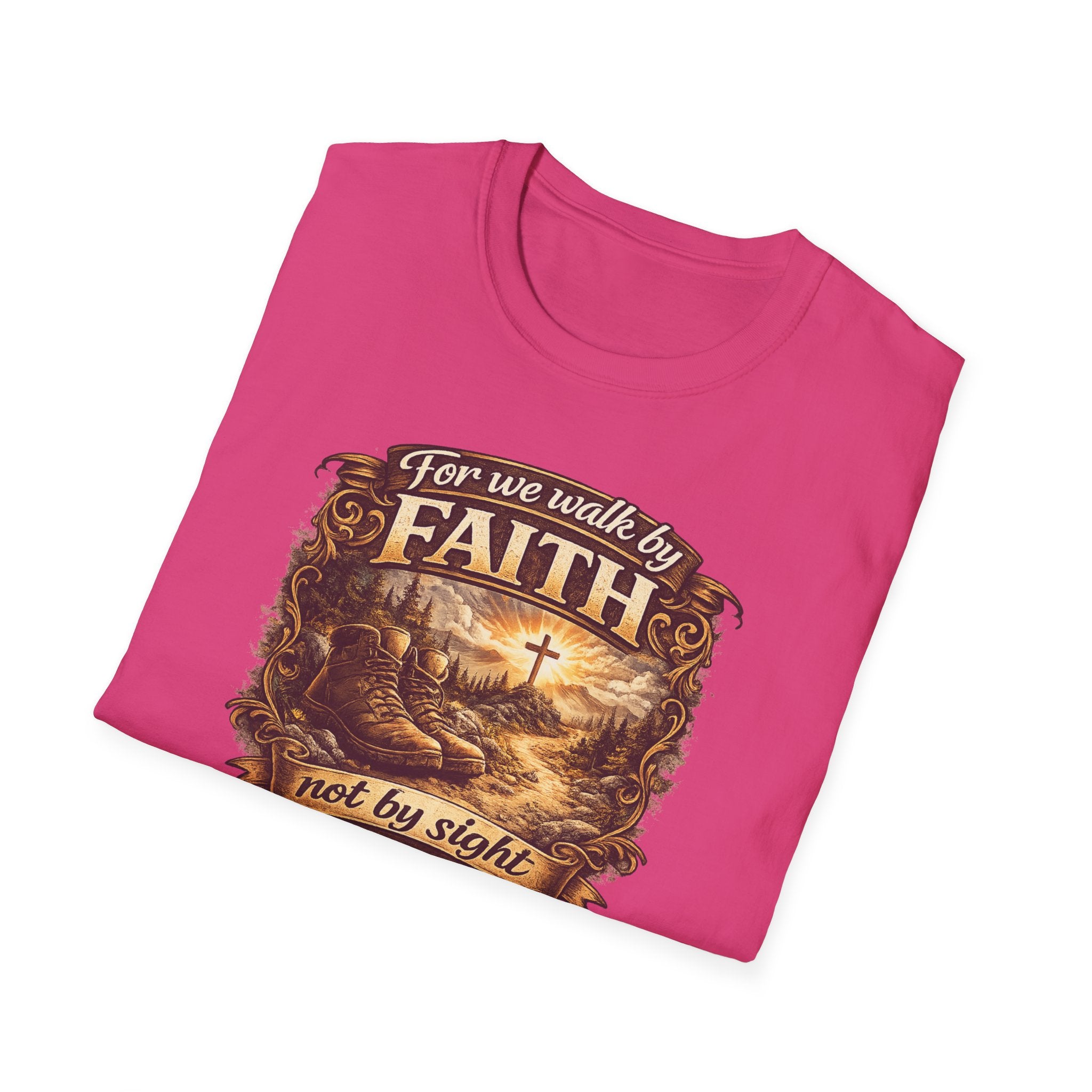 For We Walk By Faith Not By Sight Christian Tee