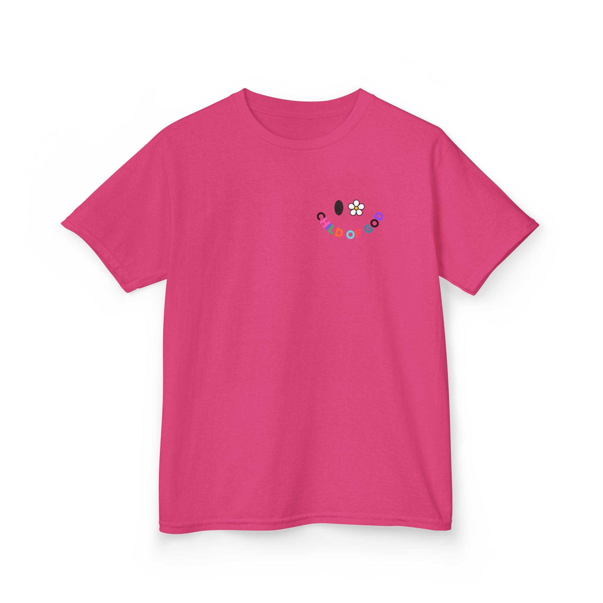 Child of God Kids Tee — Floral Daisy Christian T‑Shirt for Girls & Boys