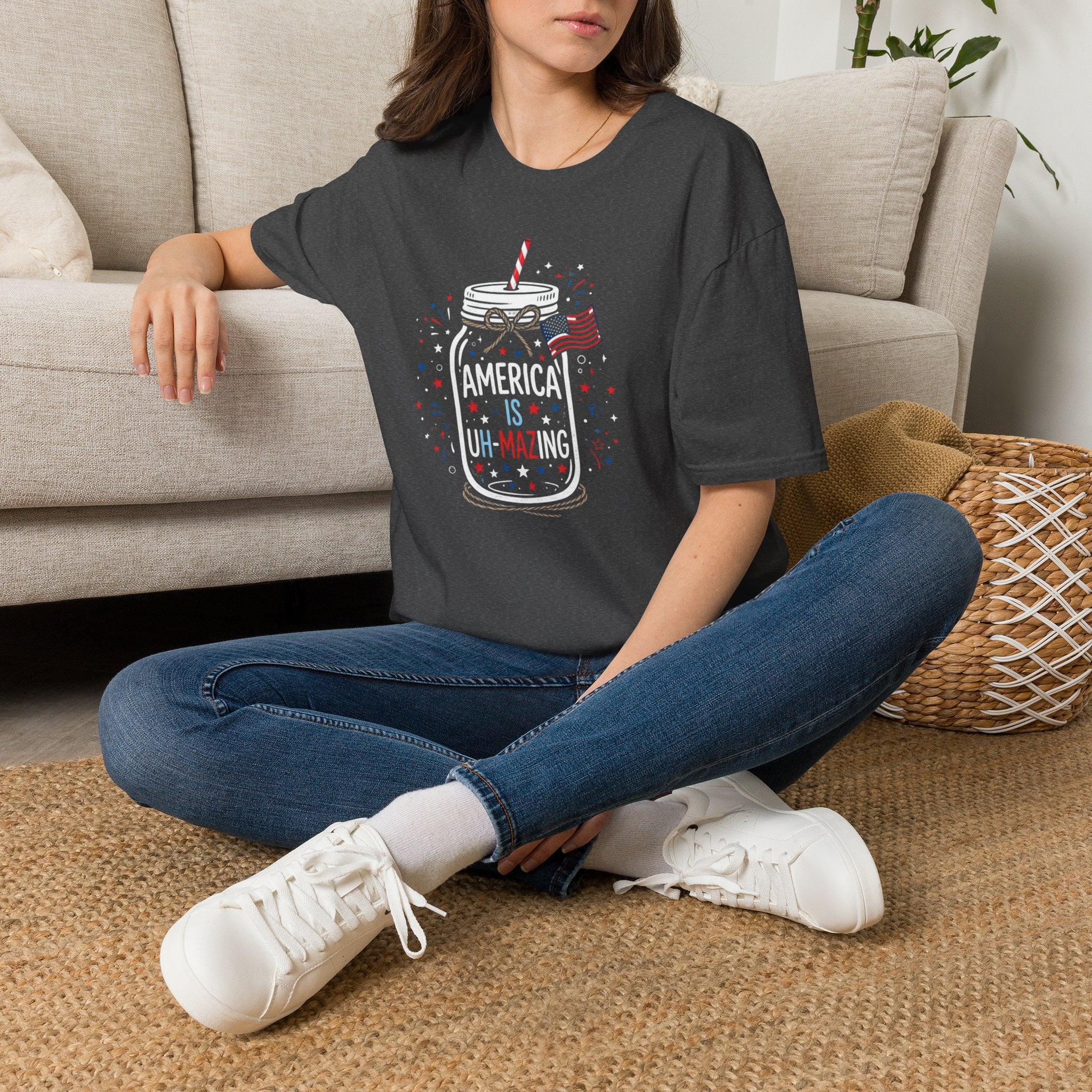 T-Shirt — America Is Uncanning Patriotic Mason Jar Tee (Fourth of July)