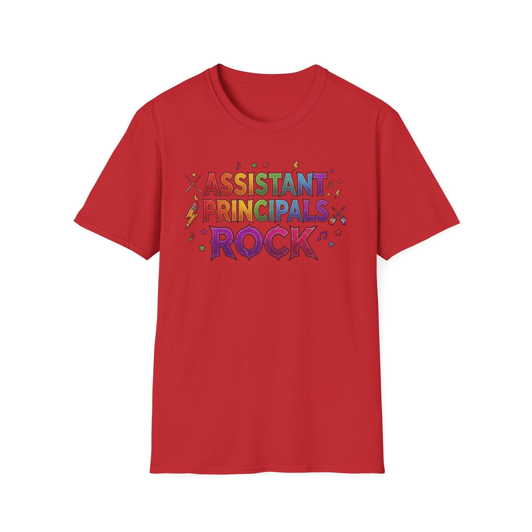 Assistant Principals Rock T-Shirt — Colorful Retro School Leader Appreciation Tee