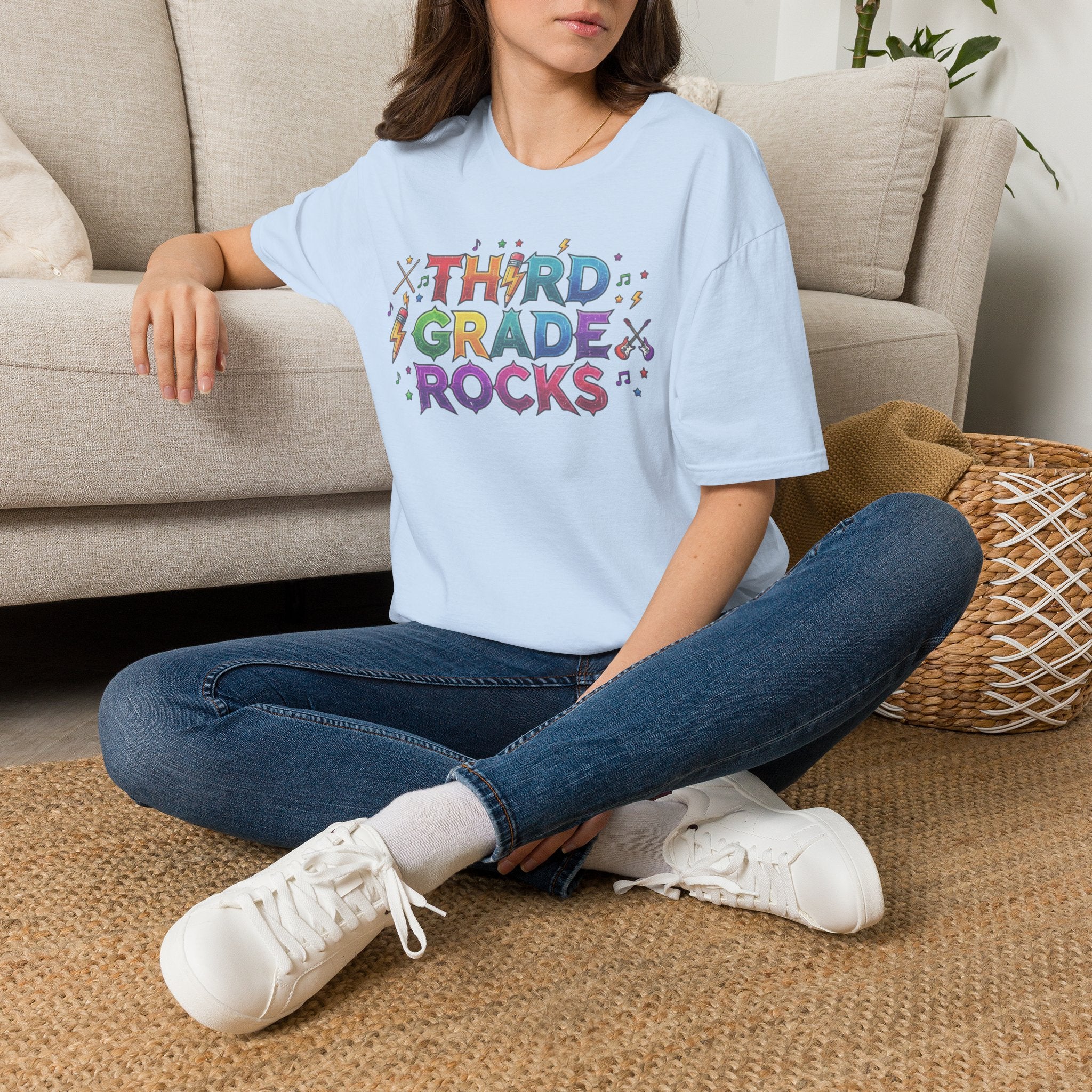 Third Grade Rocks T-Shirt — Colorful School Teacher & Student Tee