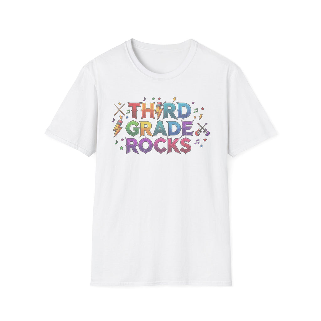 Third Grade Rocks T-Shirt — Colorful School Teacher & Student Tee