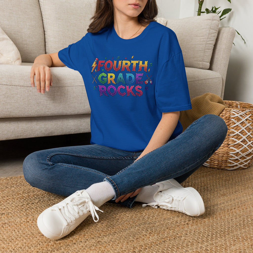 Fourth Grade Rocks T-Shirt — Colorful Teacher/Student Appreciation Tee
