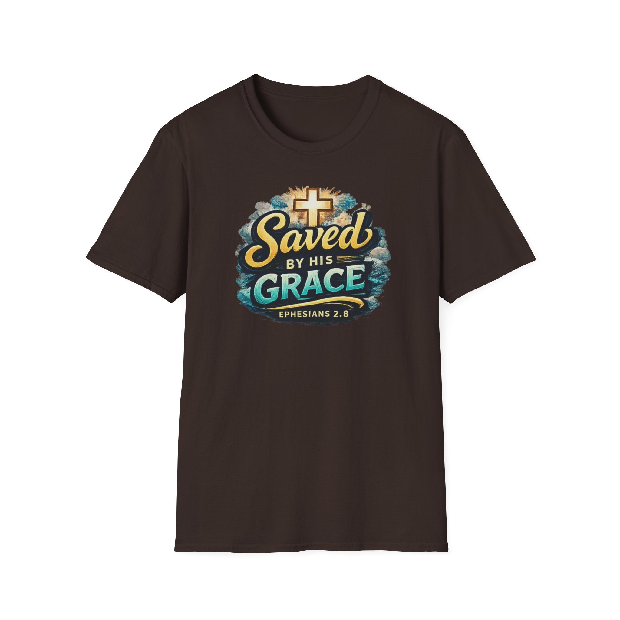 T-Shirt — "Saved by His Grace" Christian Faith Tee