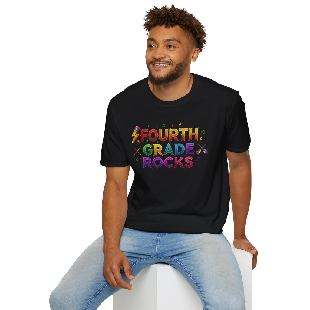 Fourth Grade Rocks T-Shirt — Colorful Teacher/Student Appreciation Tee