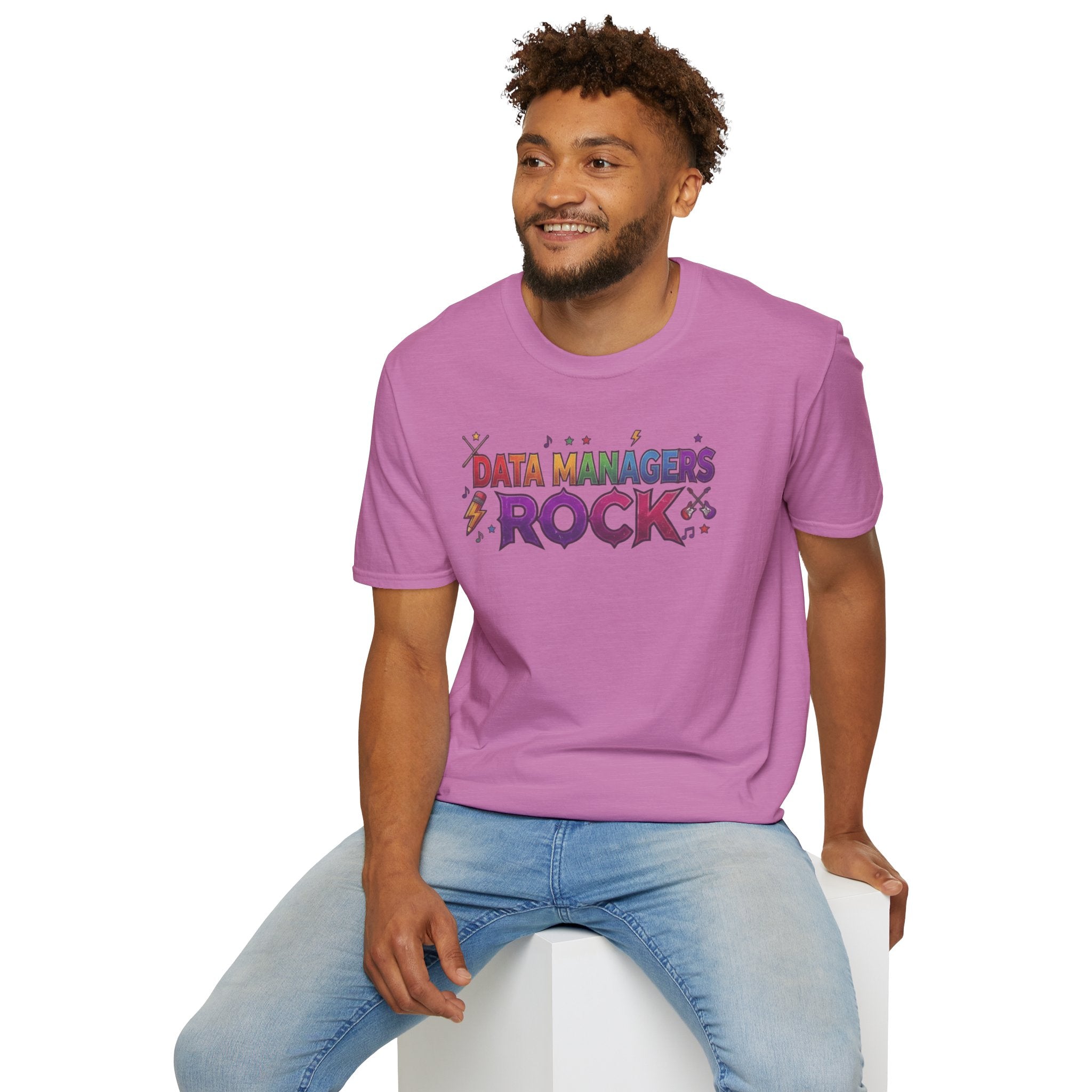 Data Managers Rock T-Shirt — Retro Rock Band Style Shirt for Data Professionals