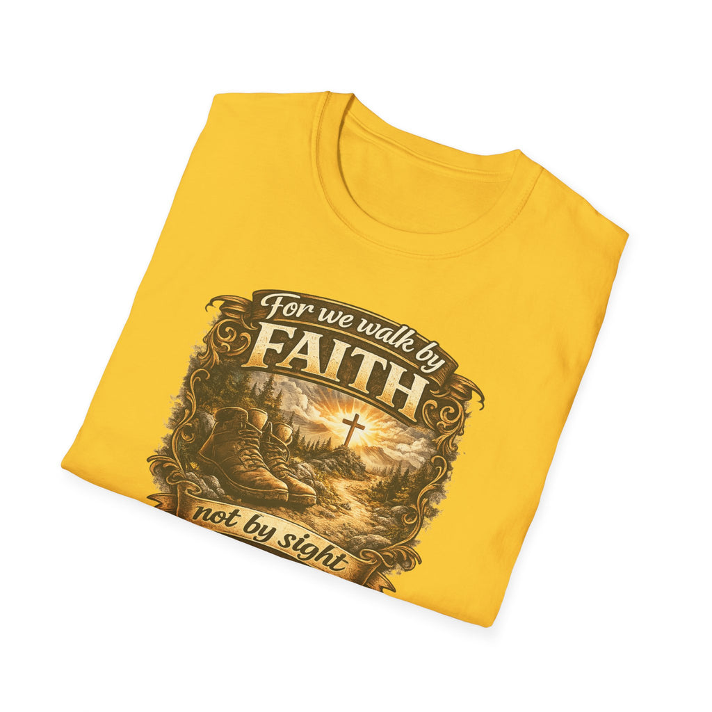 For We Walk By Faith Not By Sight Christian Tee