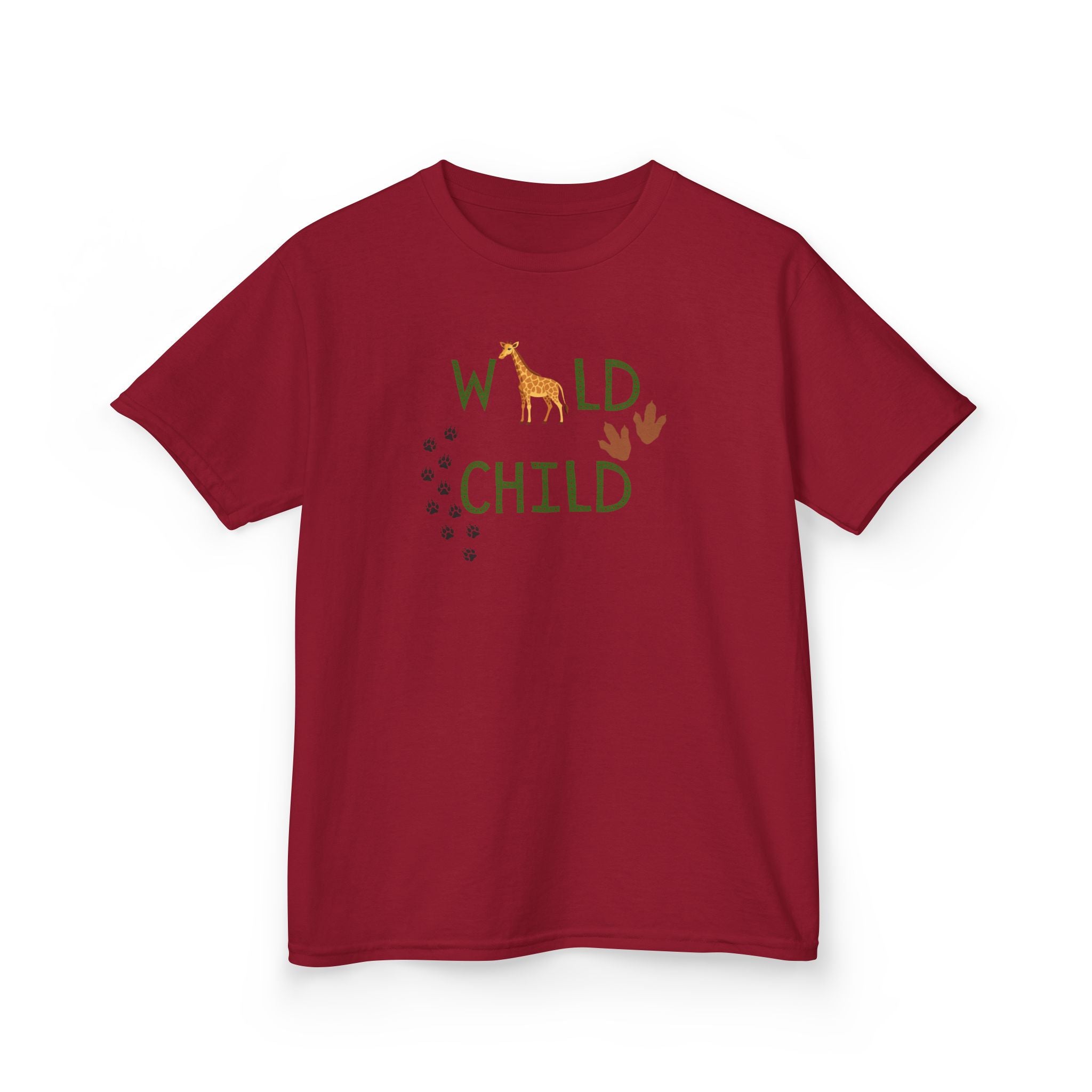 Kids Tee - "Wild Child" Safari Giraffe Graphic