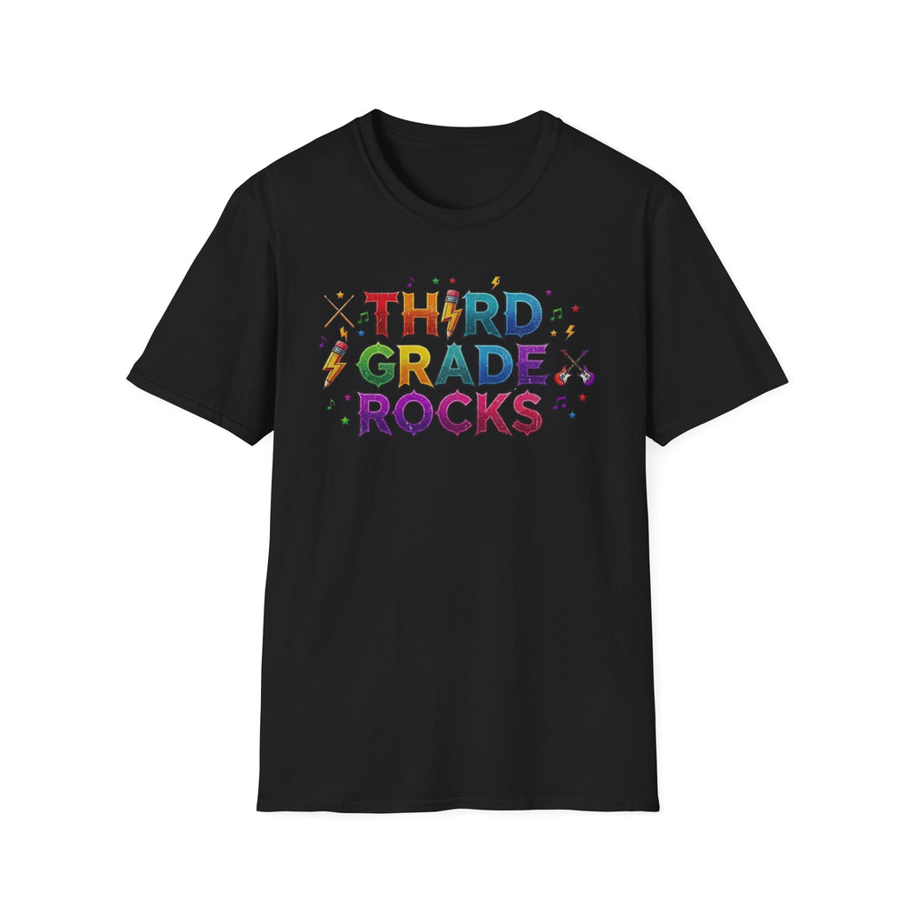 Third Grade Rocks T-Shirt — Colorful School Teacher & Student Tee