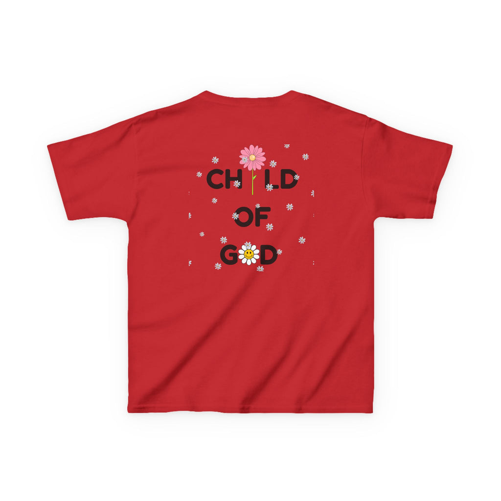 Child of God Kids Tee — Floral Daisy Christian T‑Shirt for Girls & Boys