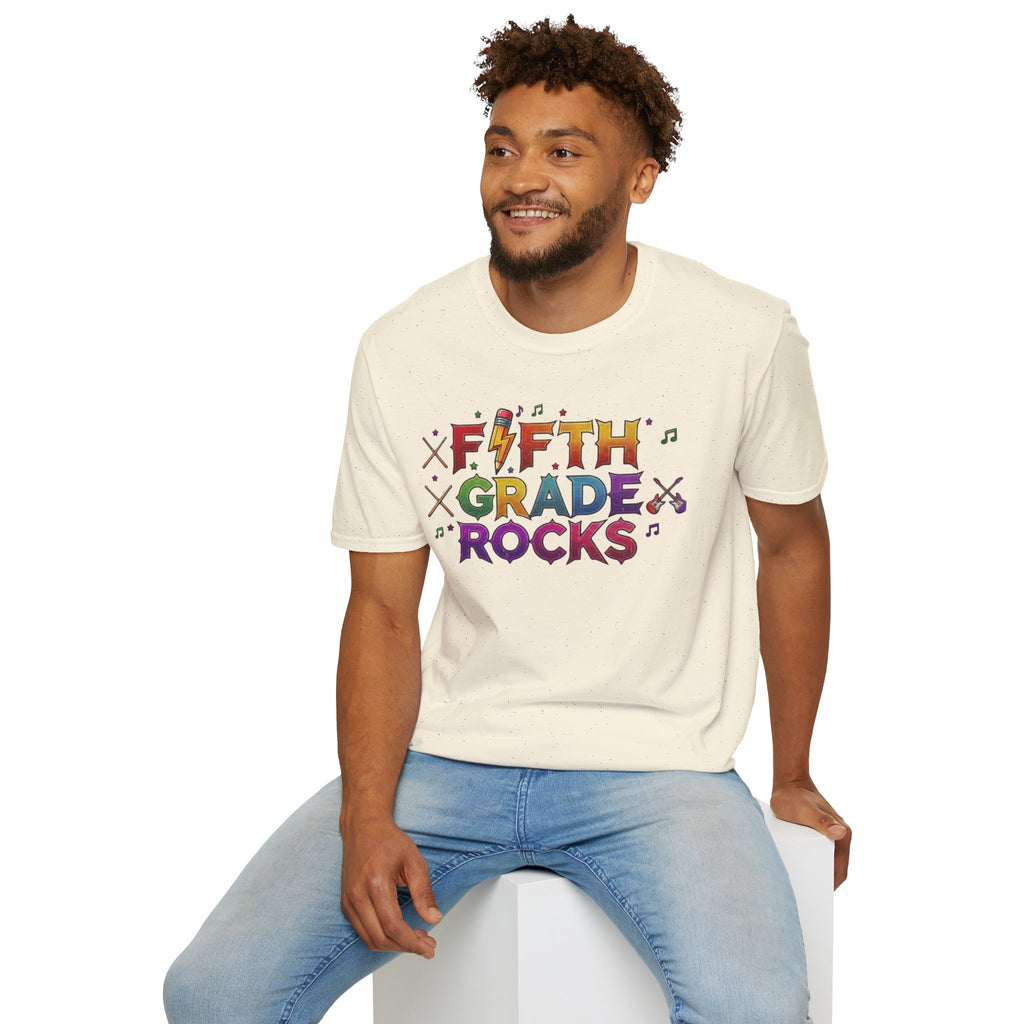 Fifth Grade Rocks T-Shirt — Colorful Back-to-School Teacher & Student Tee