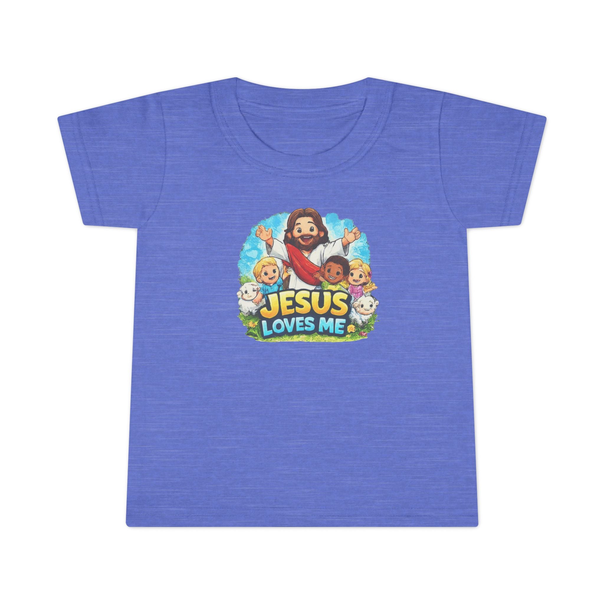 Toddler T-Shirt - "Jesus Loves Me" Cute Christian Kids Tee