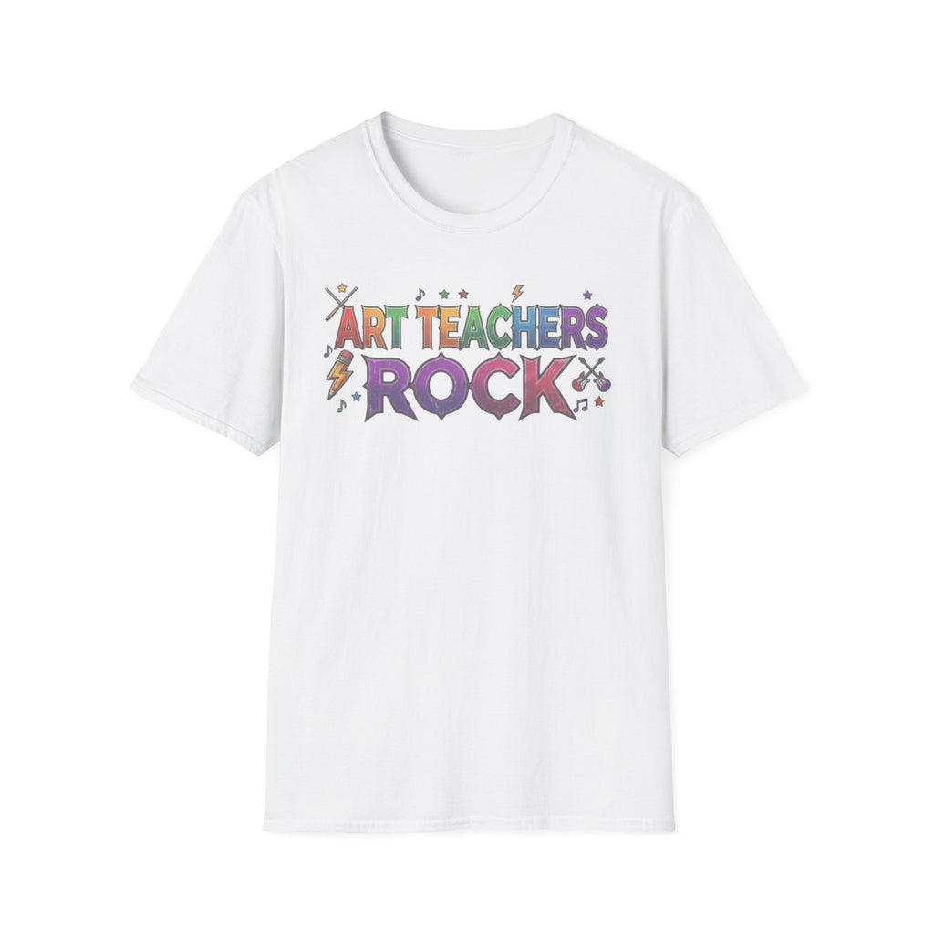 Art Teachers Rock T-Shirt — Colorful Music & Art Teacher Gift