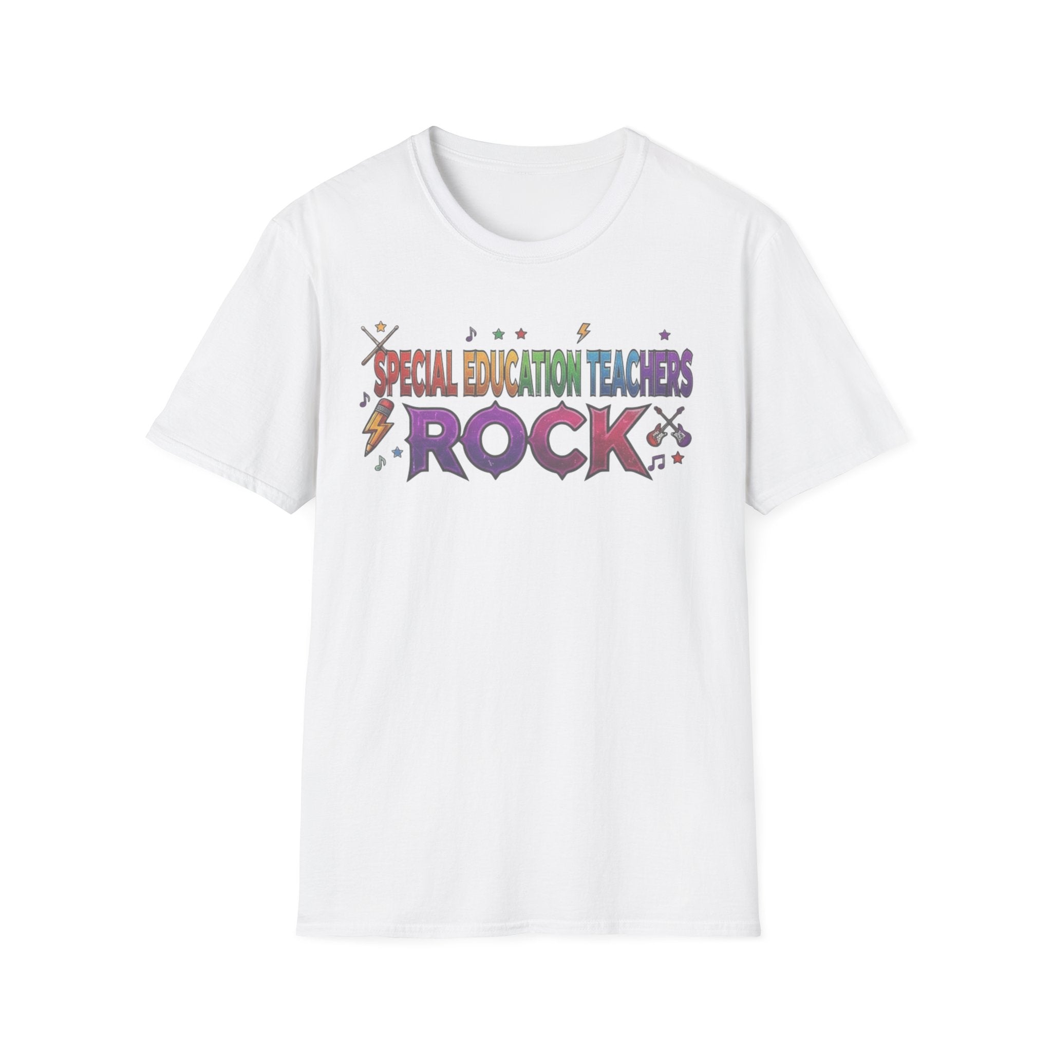 Special Education Teachers Rock T-Shirt — Colorful Teacher Appreciation Tee