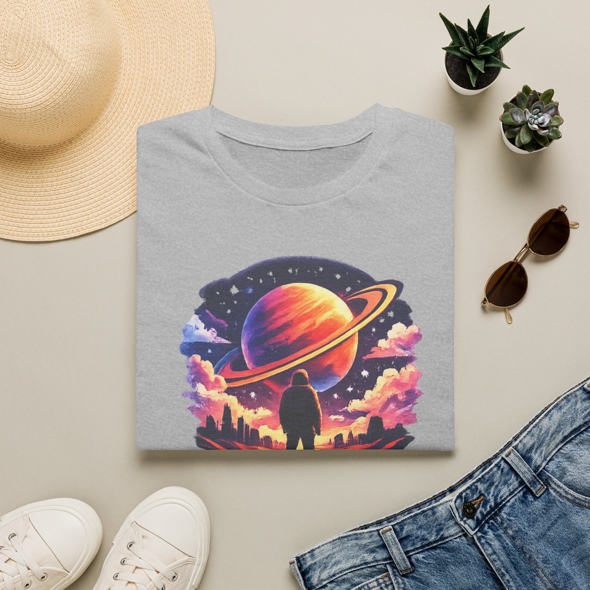 Explore The Unknown T‑Shirt — Cosmic Planet Graphic Tee