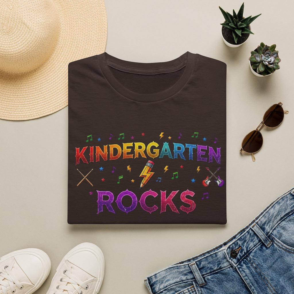 Kindergarten Rocks T-Shirt — Cute Colorful Back-to-School Tee for Teachers & Students