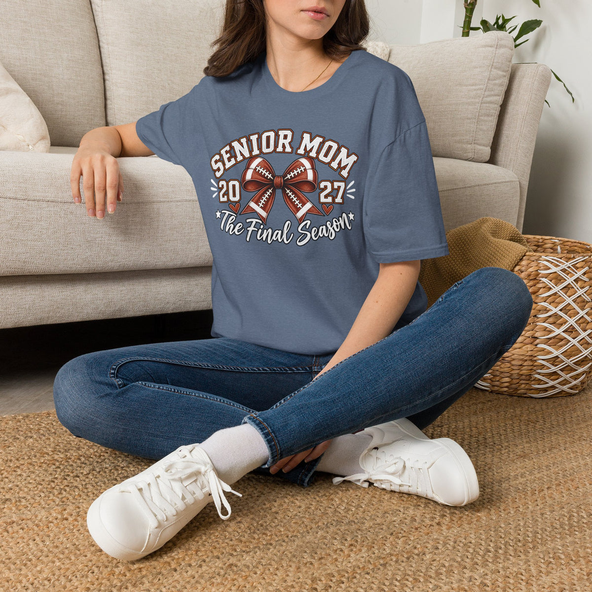 Senior Mom 2027 Football Tee – The Final Season