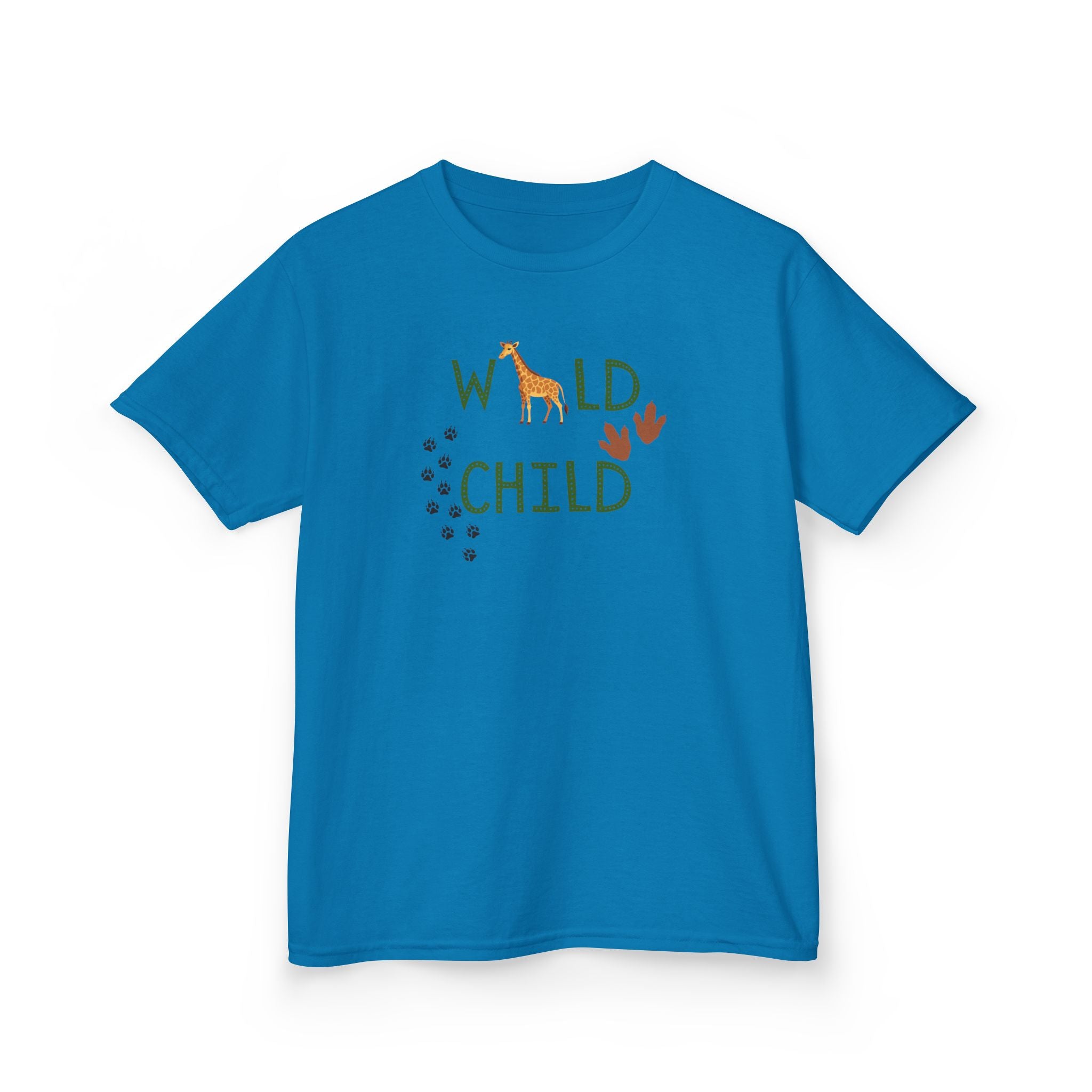 Kids Tee - "Wild Child" Safari Giraffe Graphic