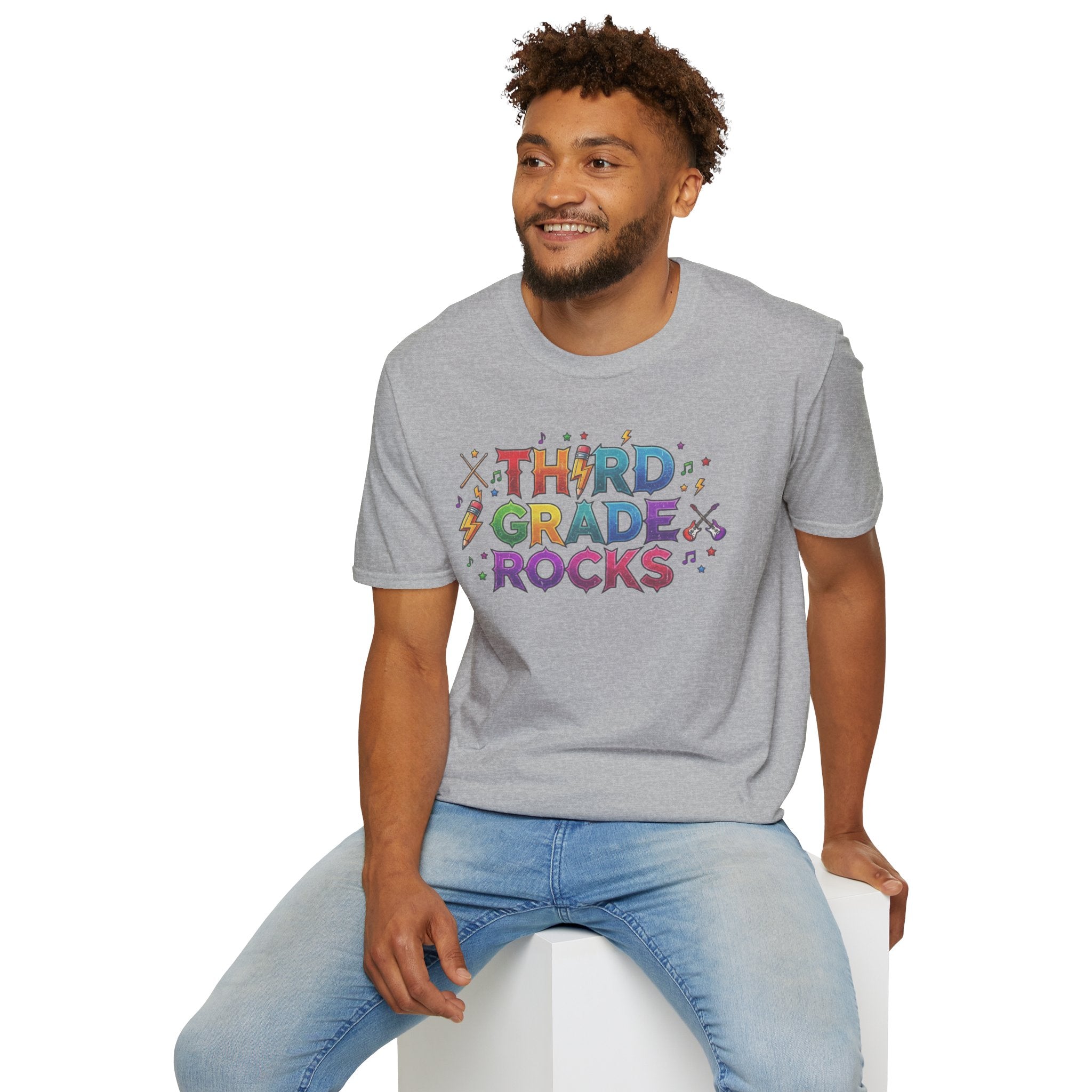 Third Grade Rocks T-Shirt — Colorful School Teacher & Student Tee