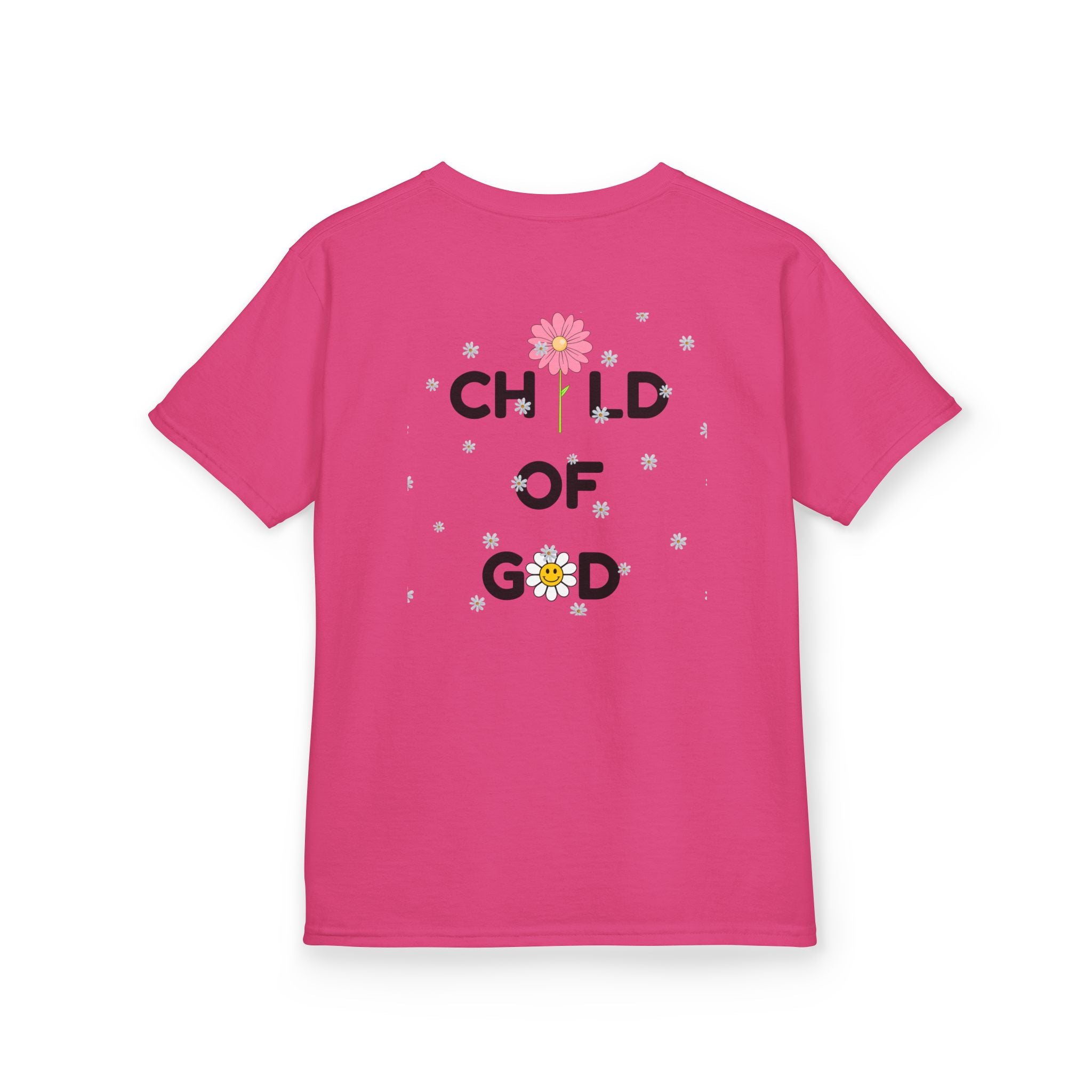 Child of God Kids Tee — Floral Daisy Christian T‑Shirt for Girls & Boys