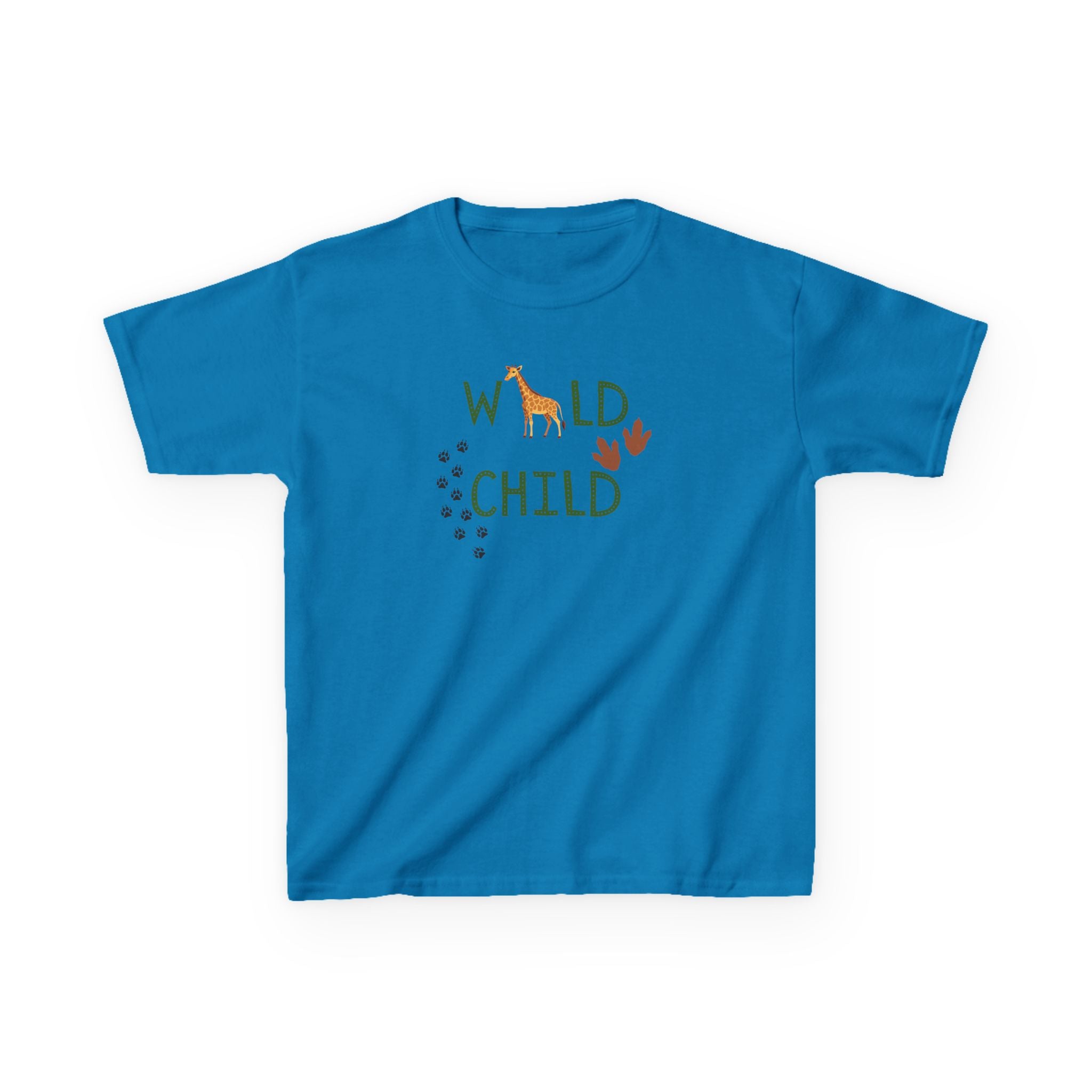 Kids Tee - "Wild Child" Safari Giraffe Graphic