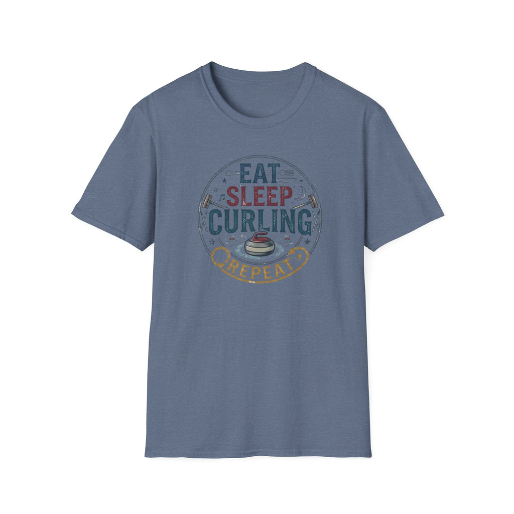 Eat Sleep Curling T-Shirt — Funny Curling Shirt for Players & Fans