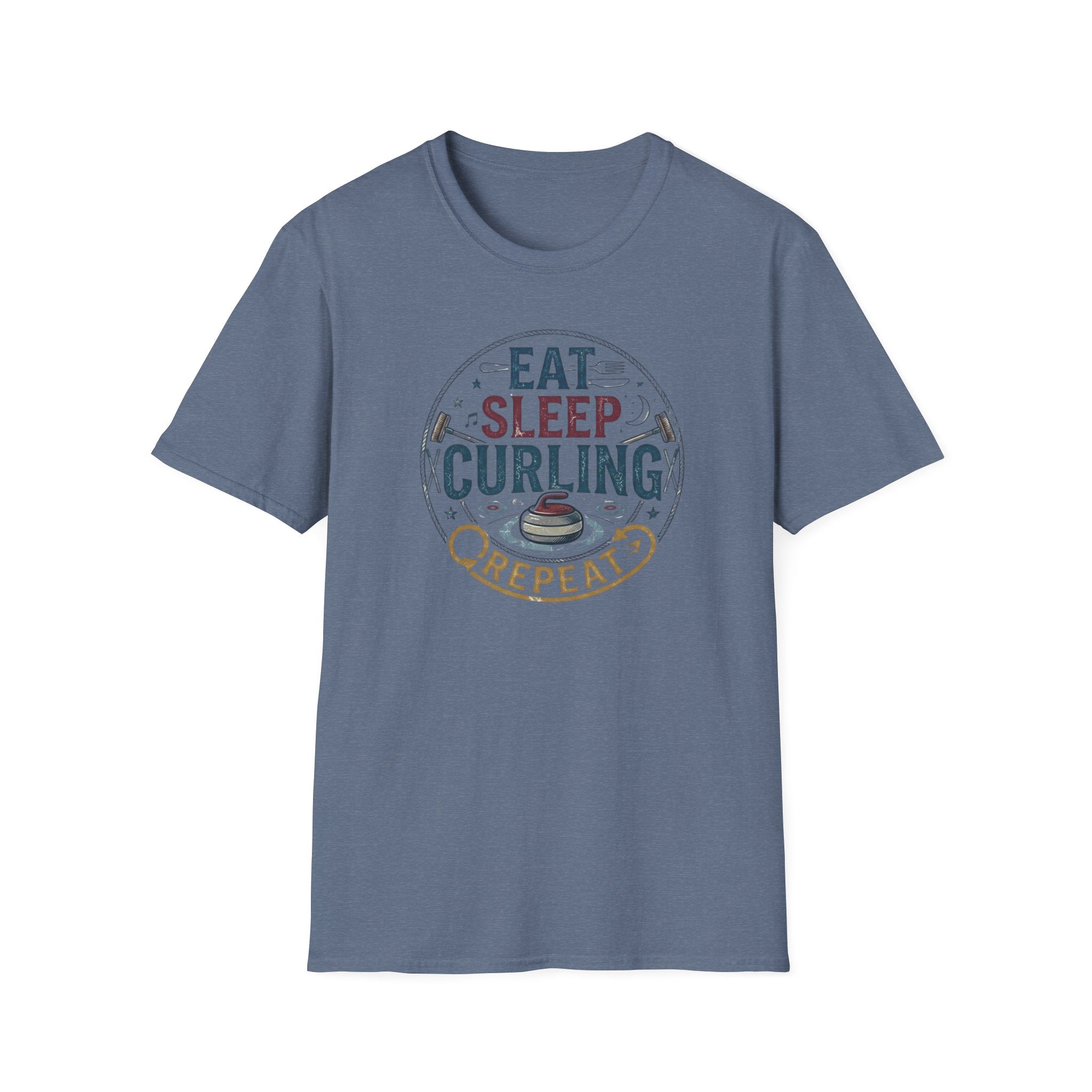 Eat Sleep Curling T-Shirt — Funny Curling Shirt for Players & Fans