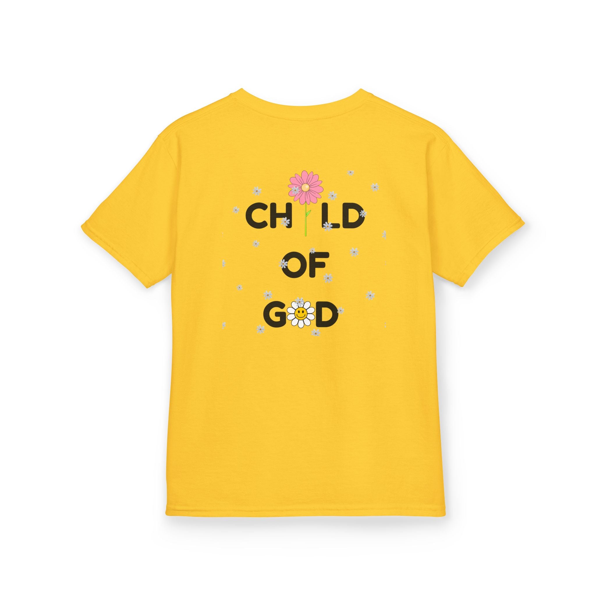 Child of God Kids Tee — Floral Daisy Christian T‑Shirt for Girls & Boys