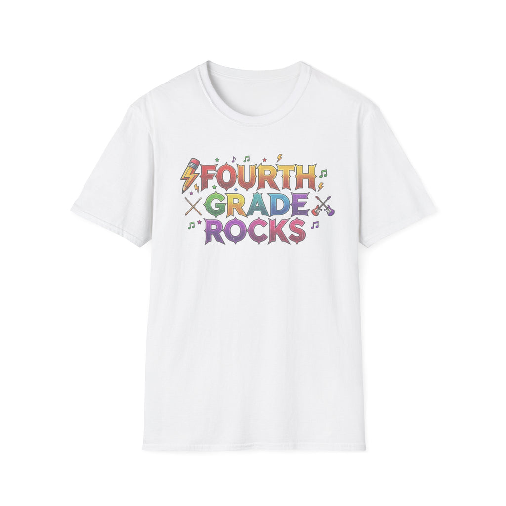 Fourth Grade Rocks T-Shirt — Colorful Teacher/Student Appreciation Tee