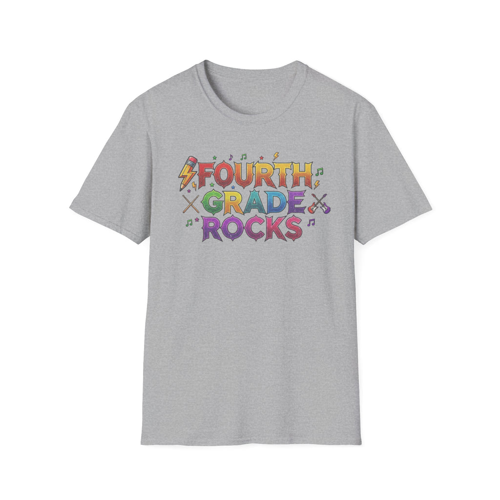 Fourth Grade Rocks T-Shirt — Colorful Teacher/Student Appreciation Tee