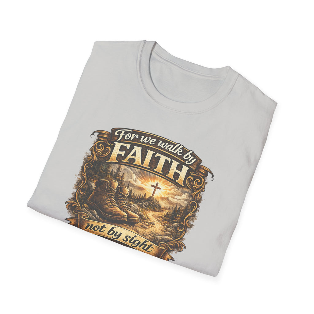 For We Walk By Faith Not By Sight Christian Tee