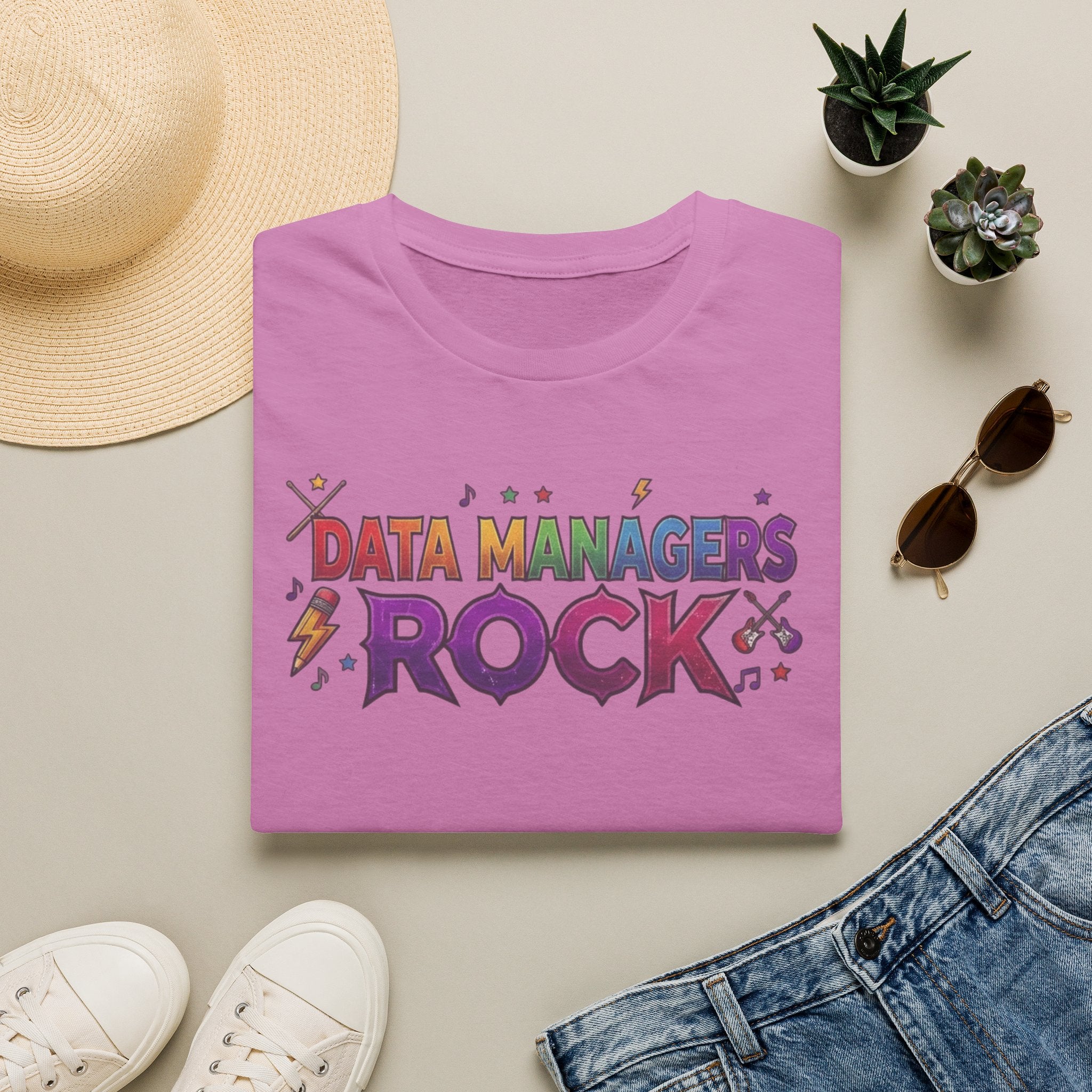 Data Managers Rock T-Shirt — Retro Rock Band Style Shirt for Data Professionals