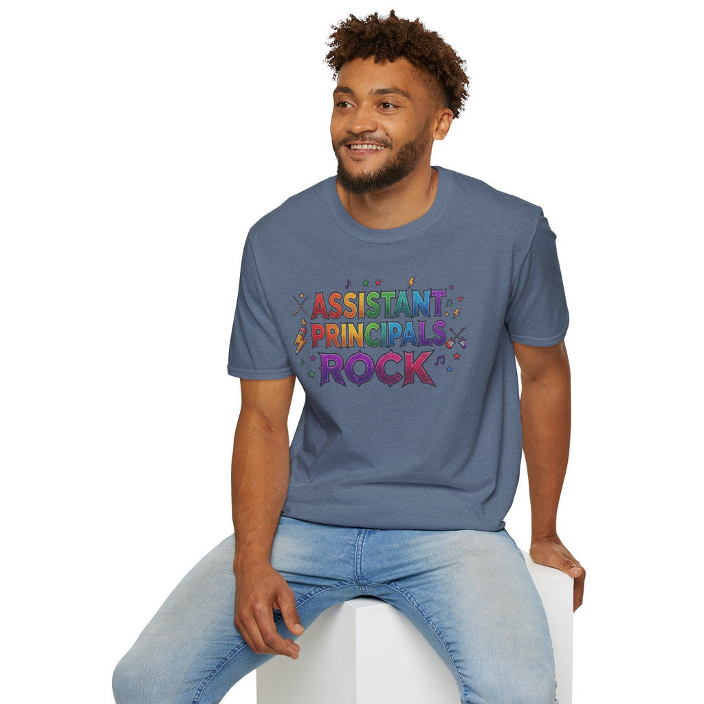 Assistant Principals Rock T-Shirt — Colorful Retro School Leader Appreciation Tee
