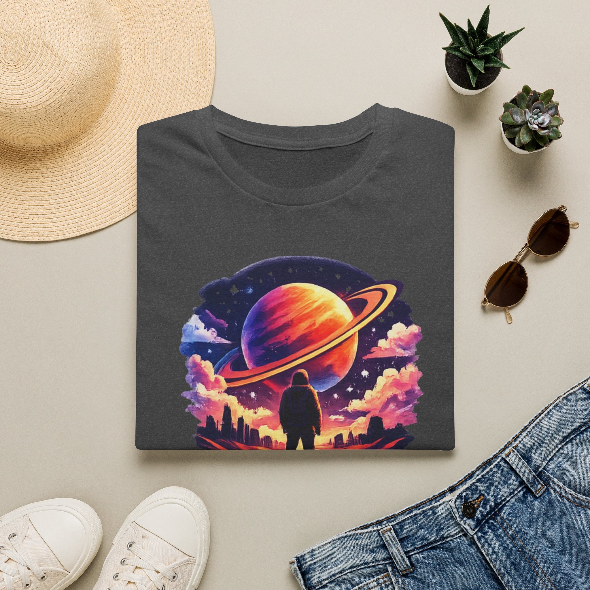 Explore The Unknown T‑Shirt — Cosmic Planet Graphic Tee