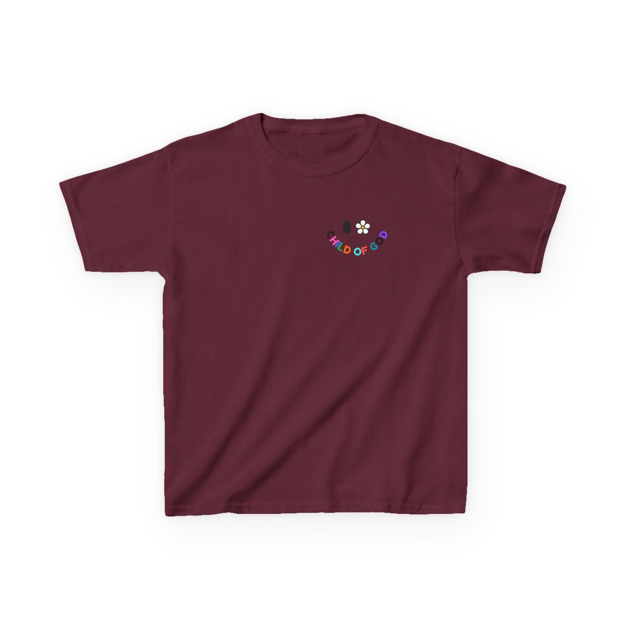 Child of God Kids Tee — Floral Daisy Christian T‑Shirt for Girls & Boys