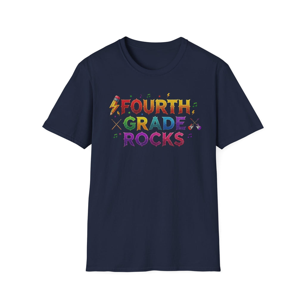 Fourth Grade Rocks T-Shirt — Colorful Teacher/Student Appreciation Tee