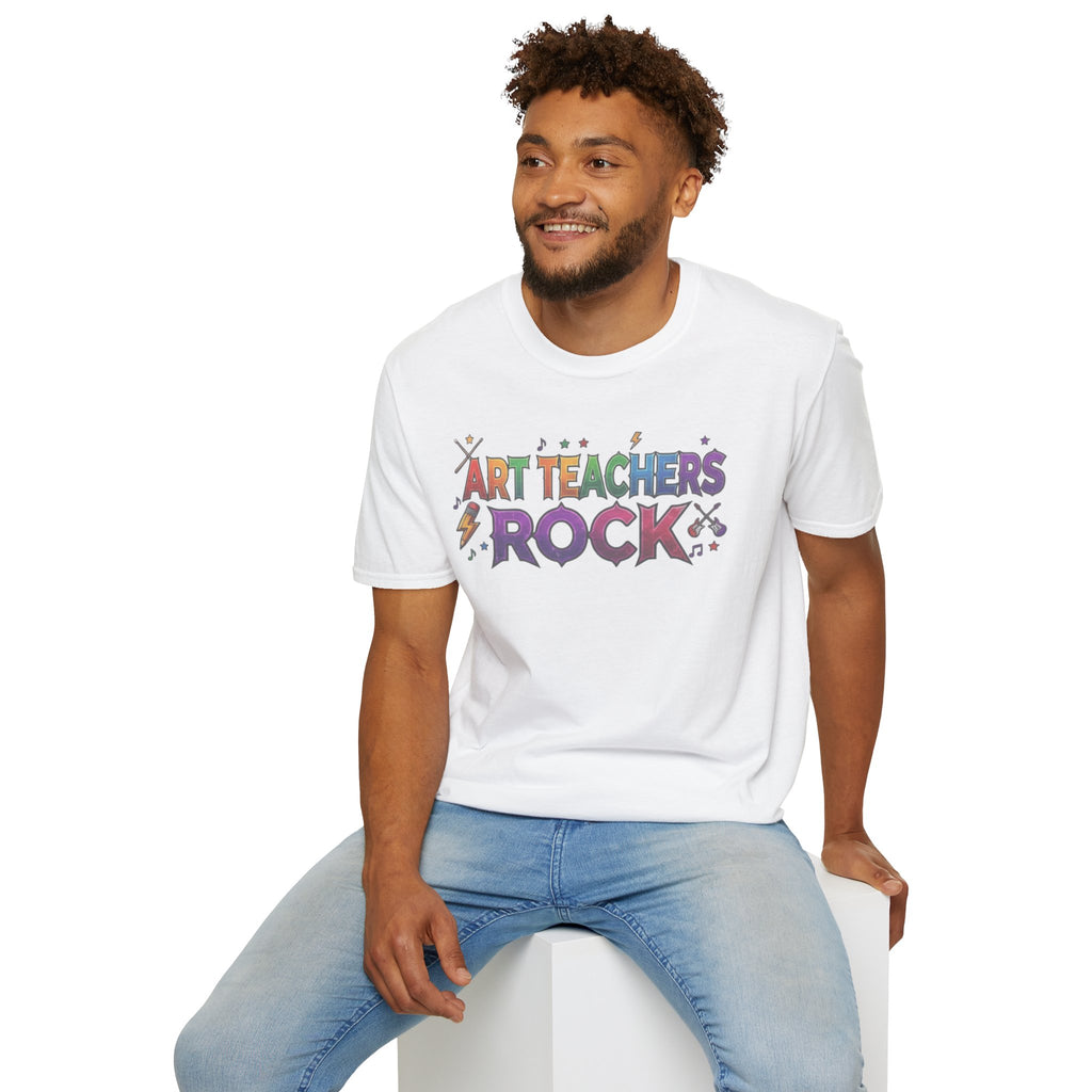 Art Teachers Rock T-Shirt — Colorful Music & Art Teacher Gift