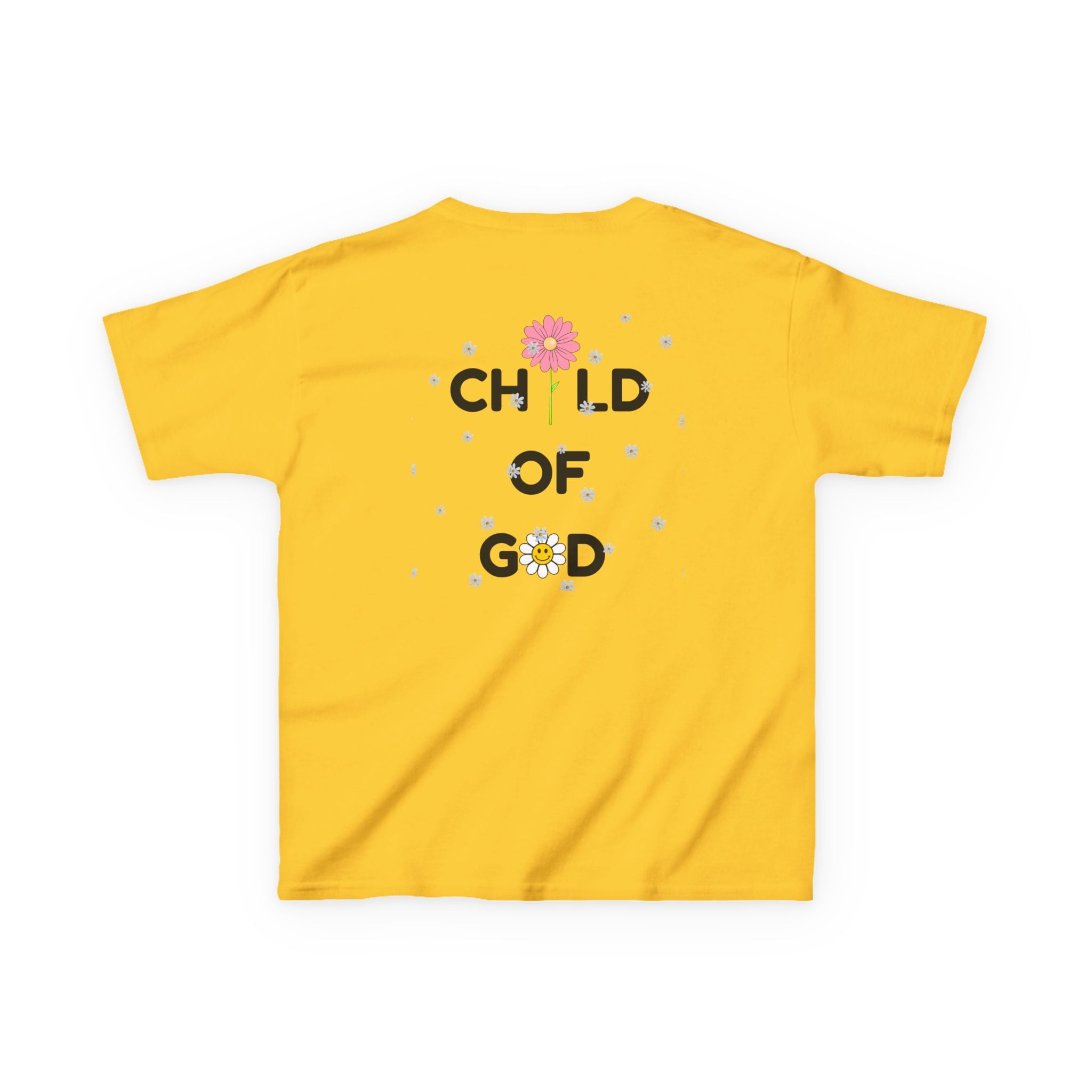 Child of God Kids Tee — Floral Daisy Christian T‑Shirt for Girls & Boys