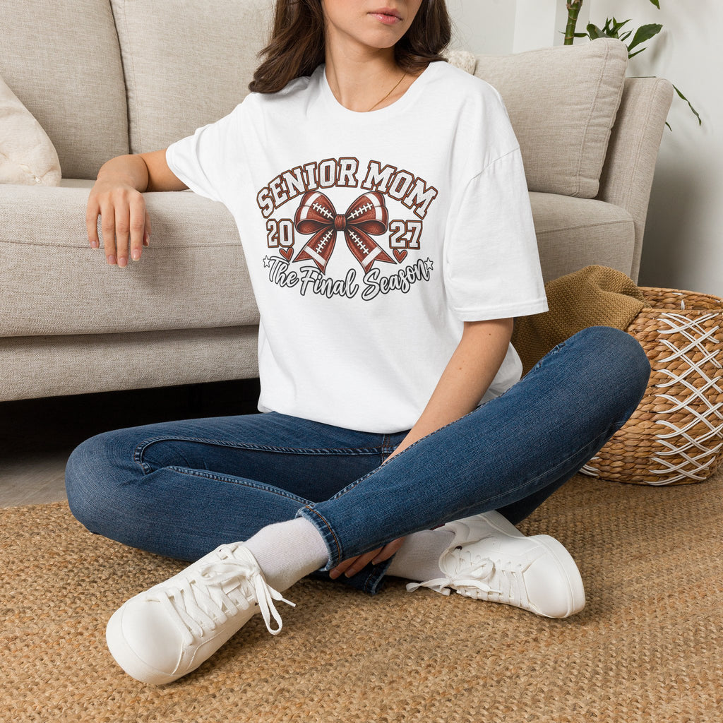 Senior Mom 2027 Football Tee – The Final Season