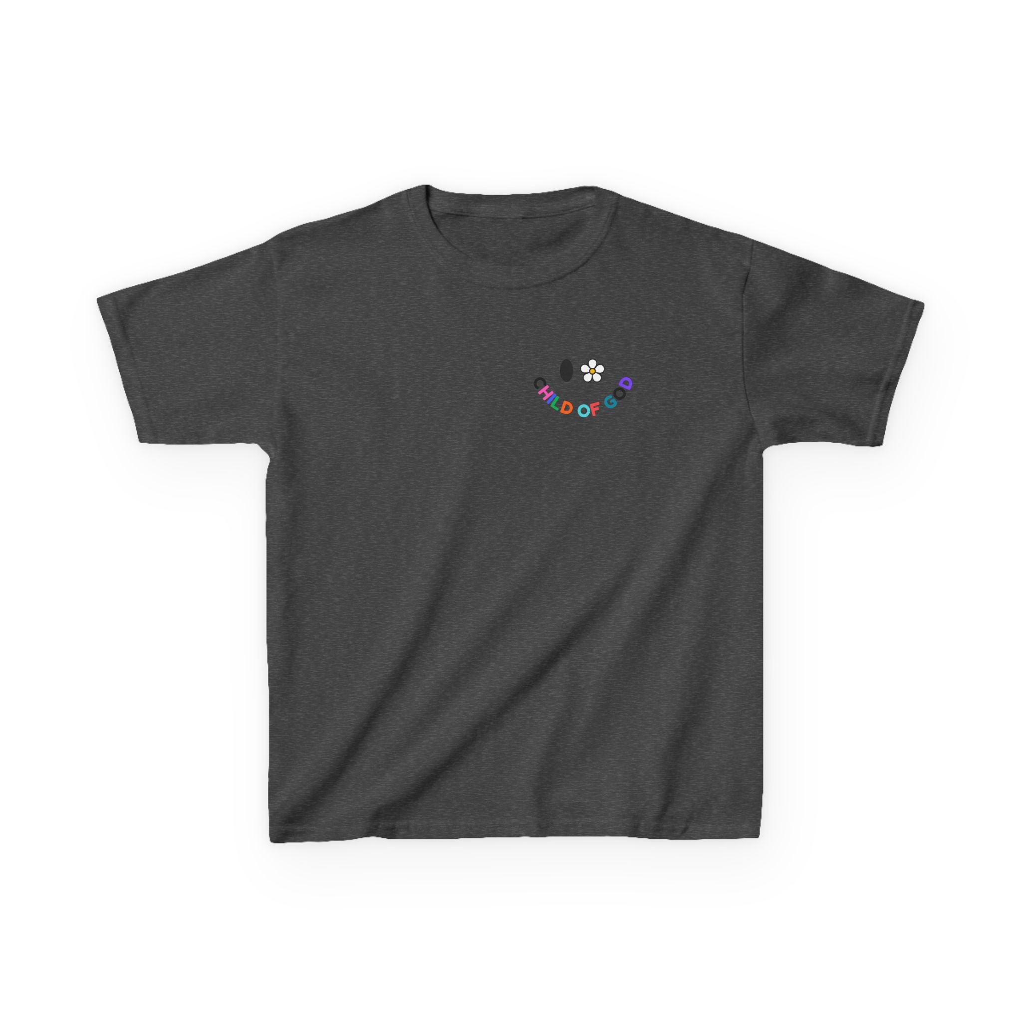 Child of God Kids Tee — Floral Daisy Christian T‑Shirt for Girls & Boys