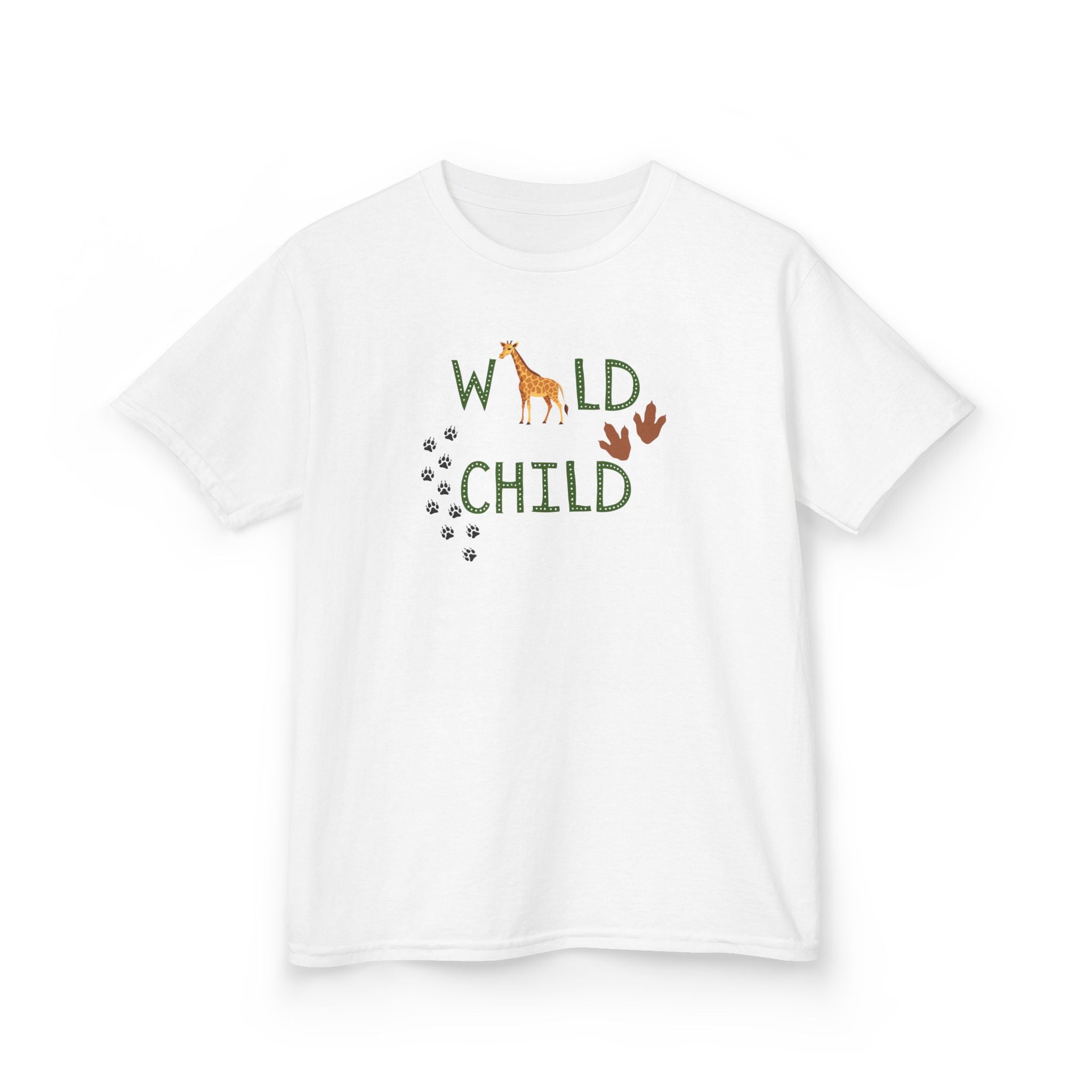 Kids Tee - "Wild Child" Safari Giraffe Graphic