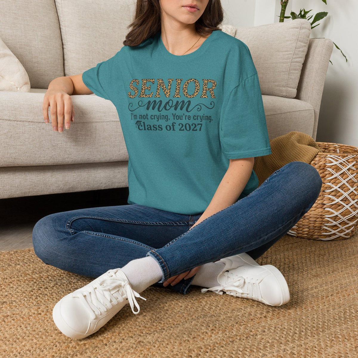 Senior Mom T‑Shirt — "I’m not crying. You’re crying." Class of 2027