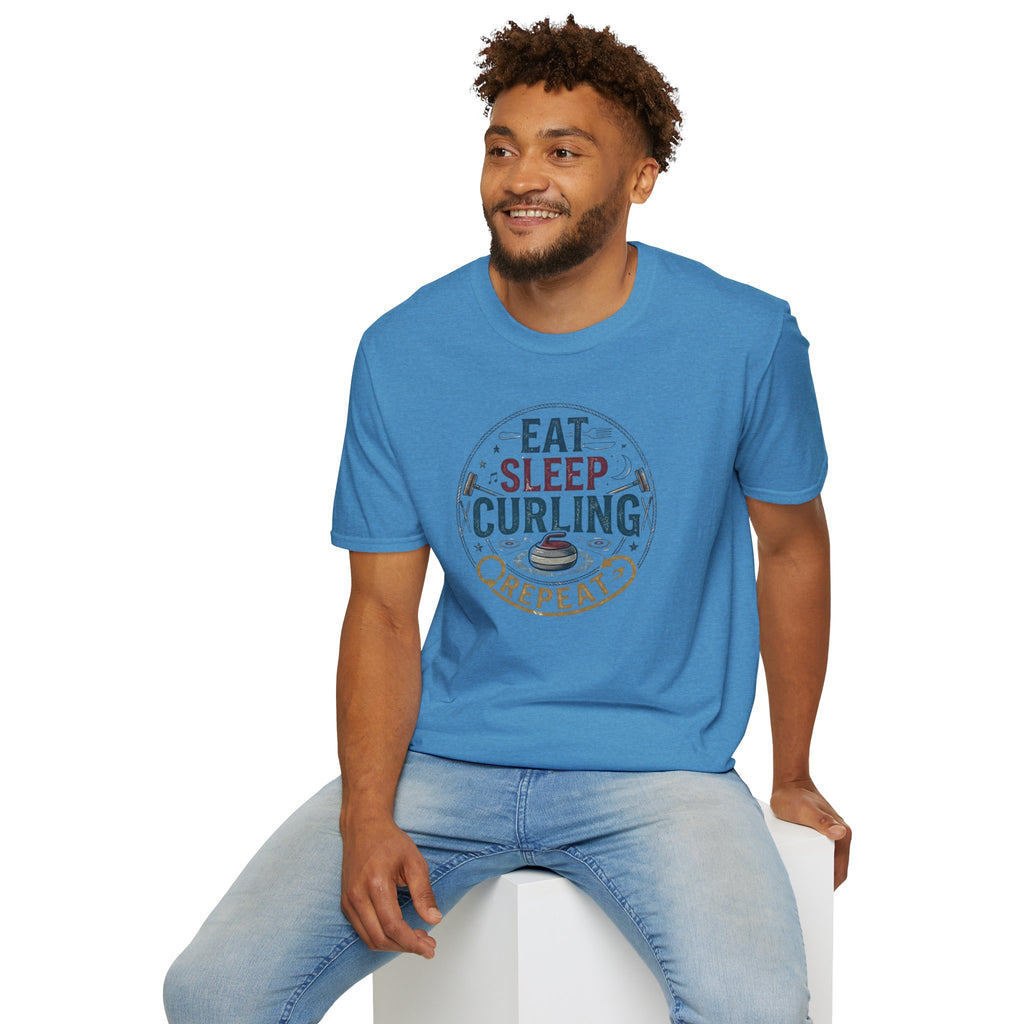 Eat Sleep Curling T-Shirt — Funny Curling Shirt for Players & Fans