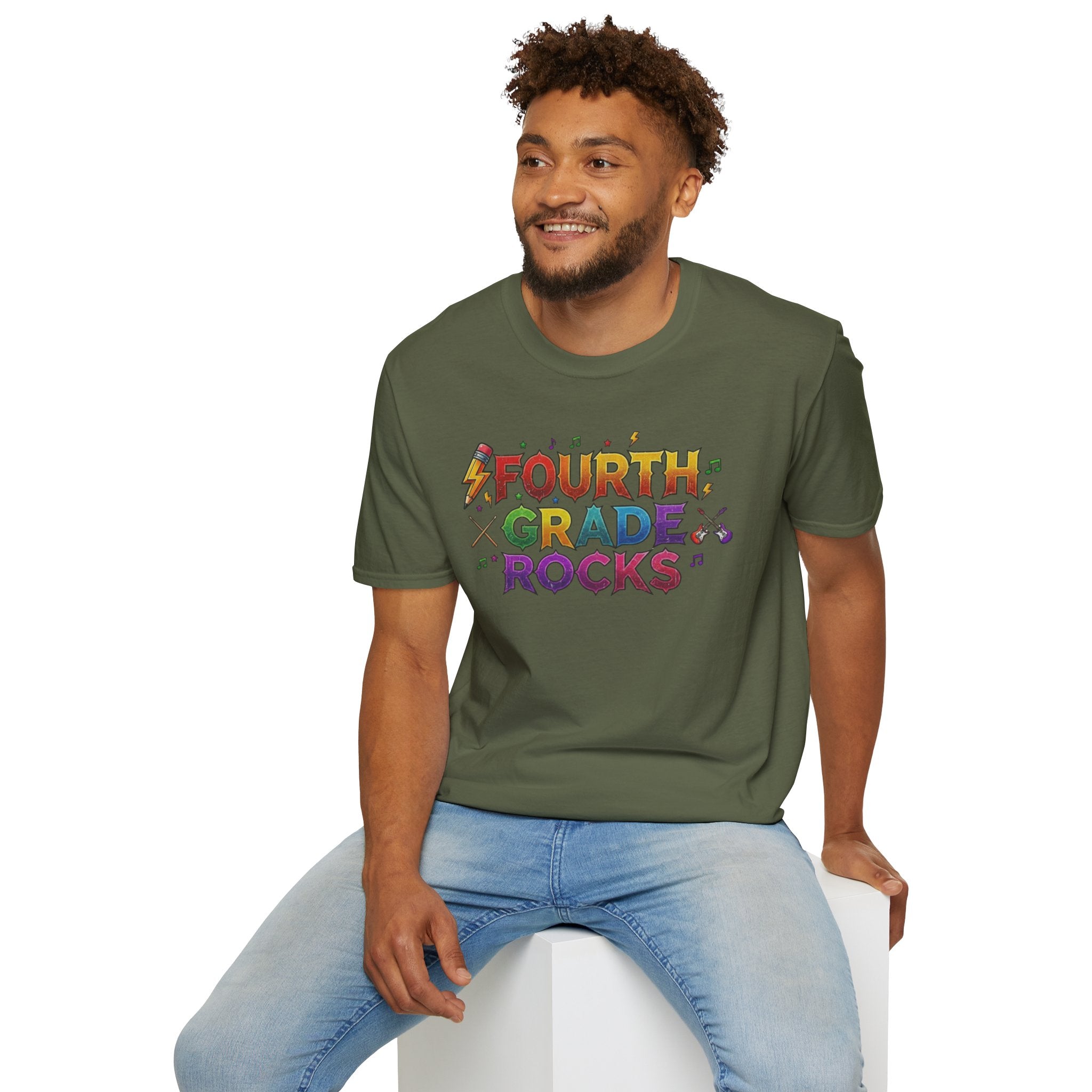 Fourth Grade Rocks T-Shirt — Colorful Teacher/Student Appreciation Tee