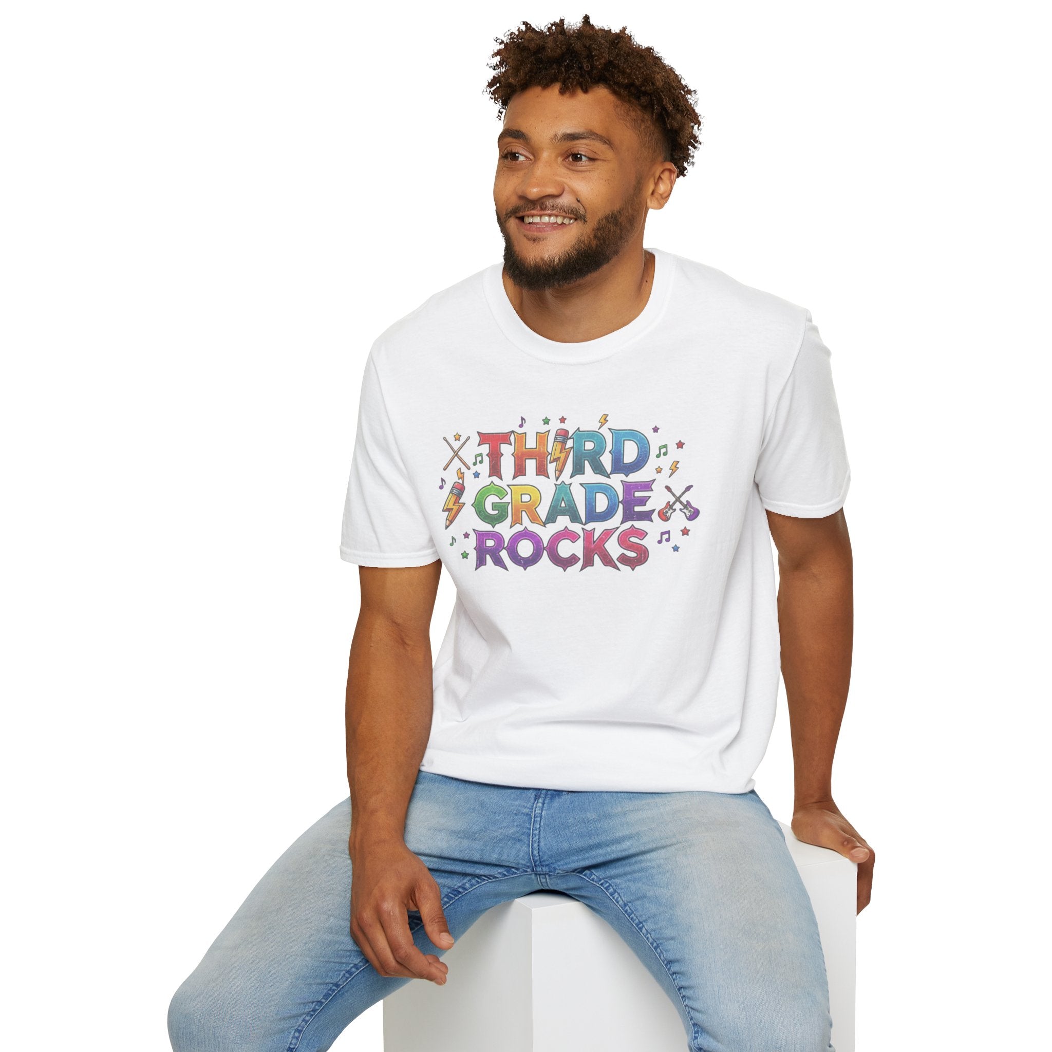 Third Grade Rocks T-Shirt — Colorful School Teacher & Student Tee