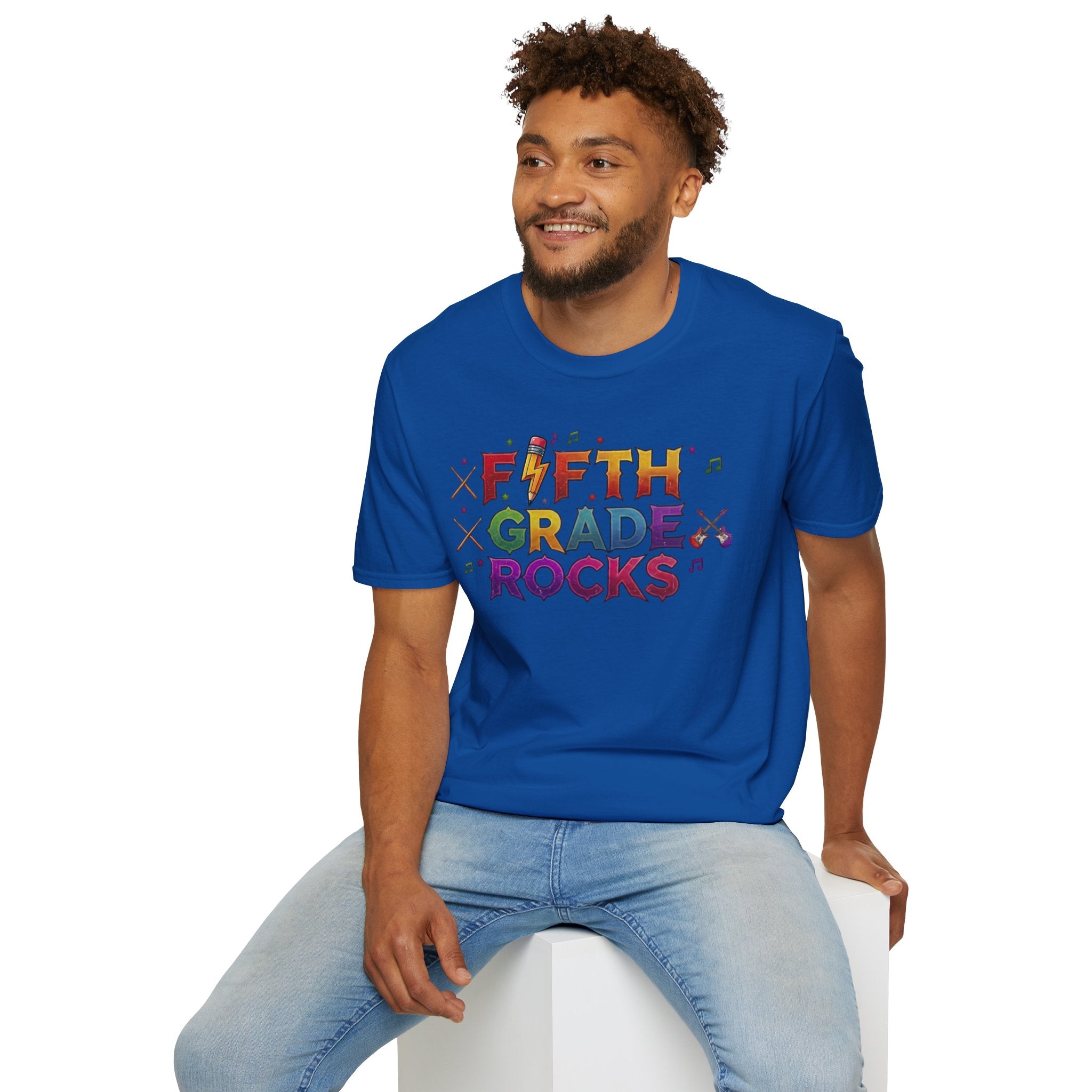 Fifth Grade Rocks T-Shirt — Colorful Back-to-School Teacher & Student Tee