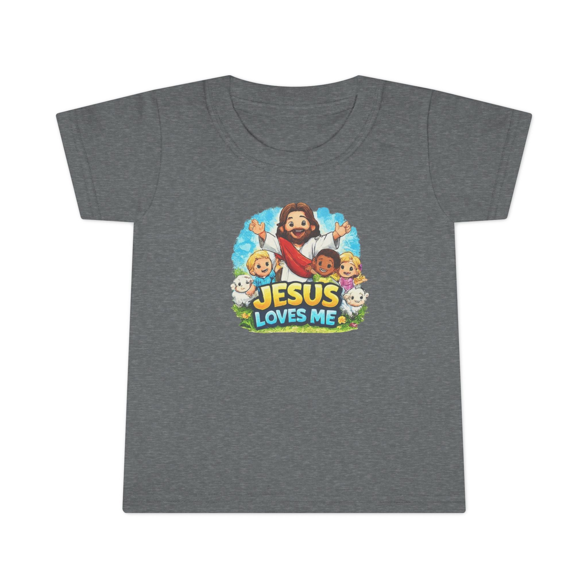 Toddler T-Shirt - "Jesus Loves Me" Cute Christian Kids Tee