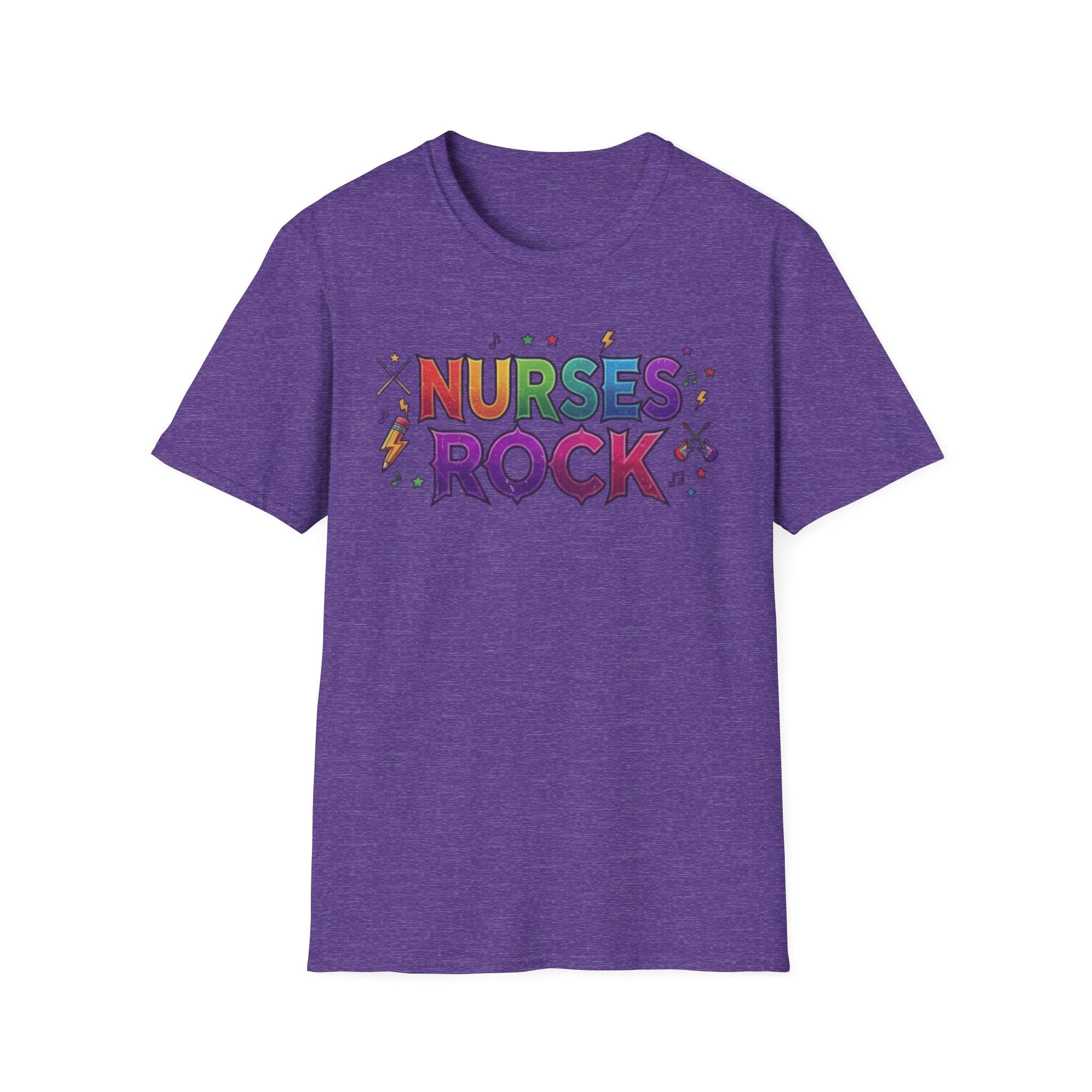 Nurses Rock T-Shirt — Colorful Retro Graphic Tee for Nurses