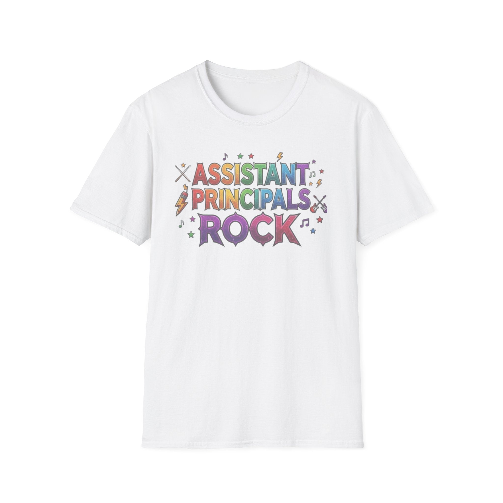 Assistant Principals Rock T-Shirt — Colorful Retro School Leader Appreciation Tee